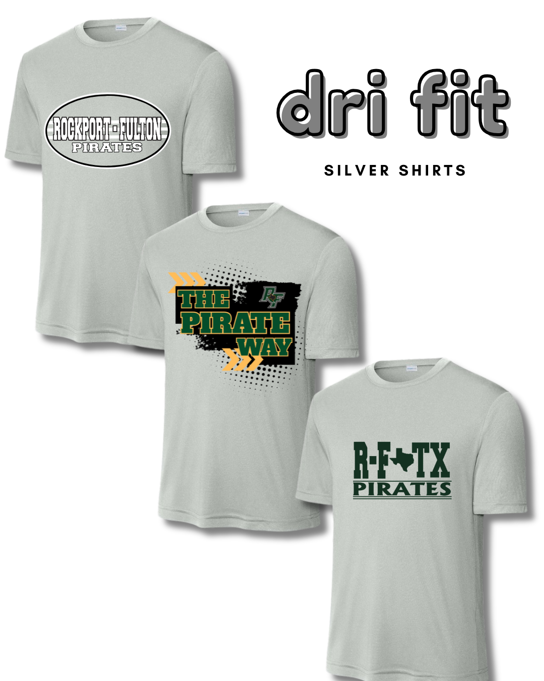 Adult Dri Fit Short Sleeve Silver Shirt RFEF