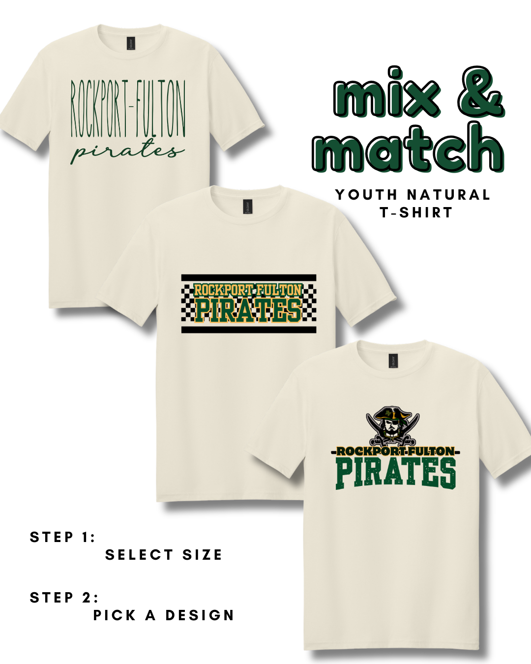 Youth Short Sleeve Natural T-shirts RFEF