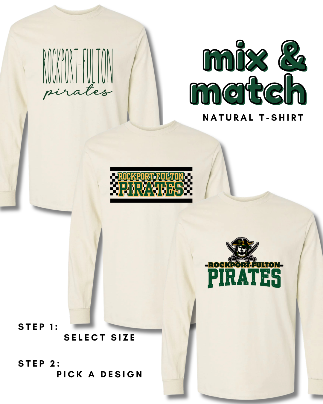 Adult Long Sleeve Natural Cotton T-shirts RFEF