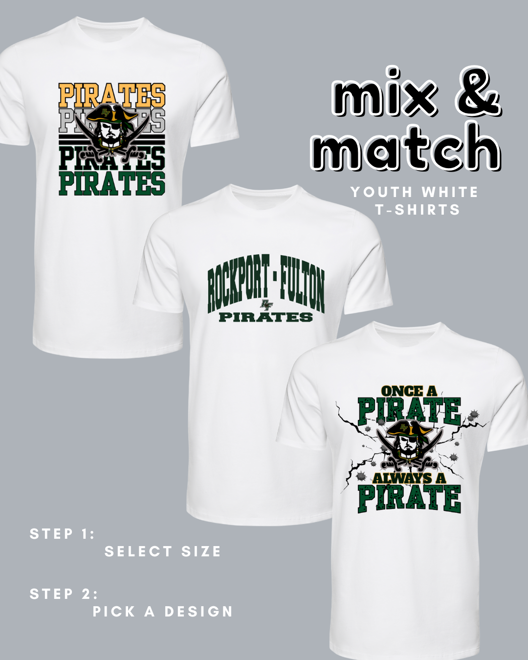 Youth Short Sleeve White T-shirts RFEF