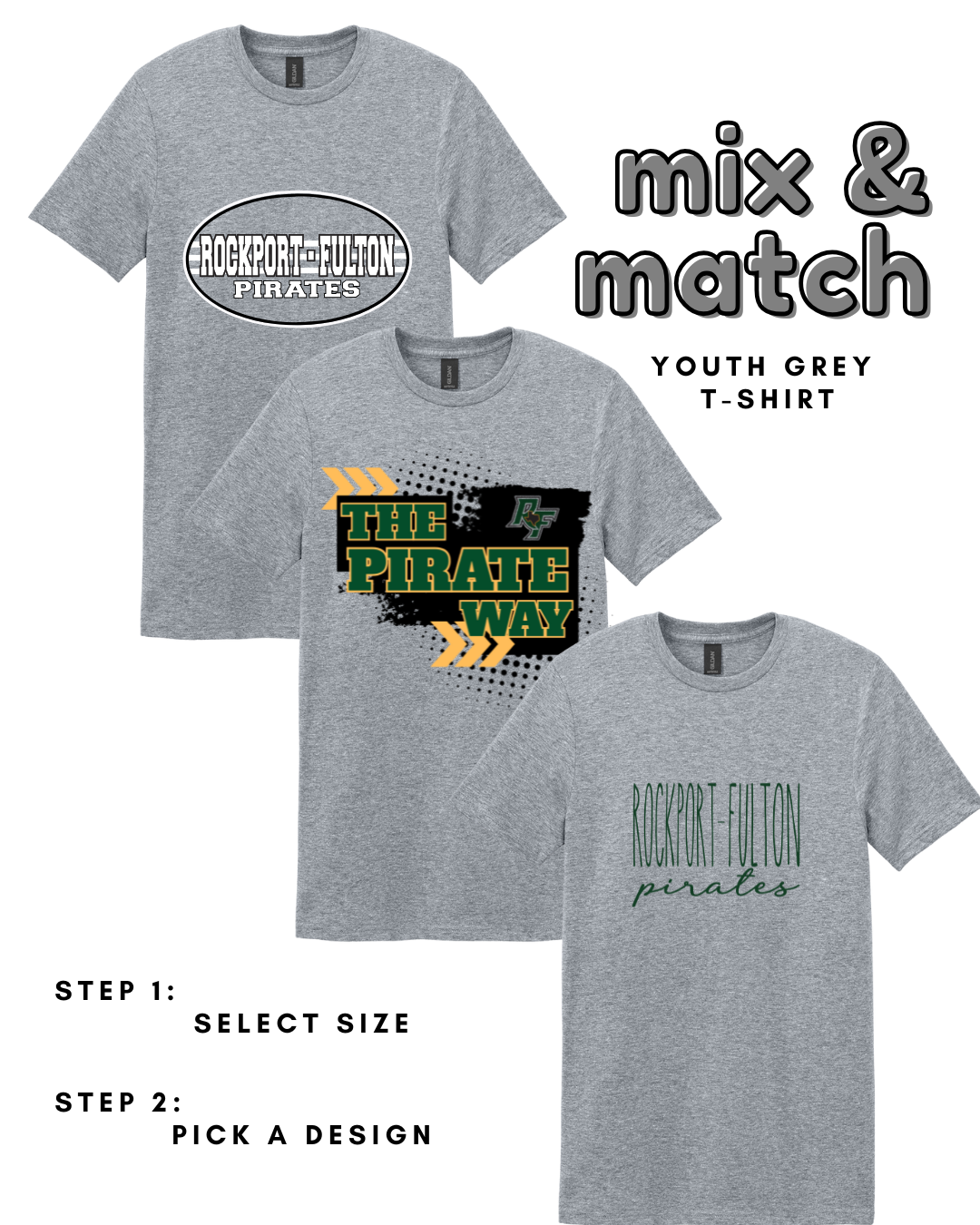 Youth Short Sleeve Grey T-shirts RFEF