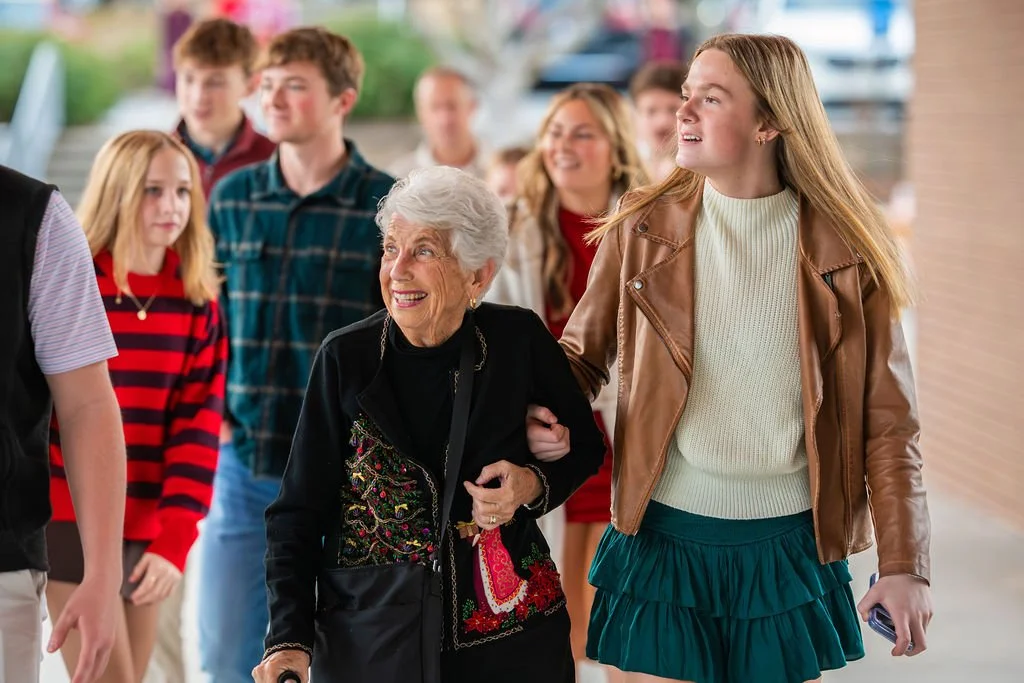 Multiple generations attend worship service together at West End Community Church in Nashville, TN
