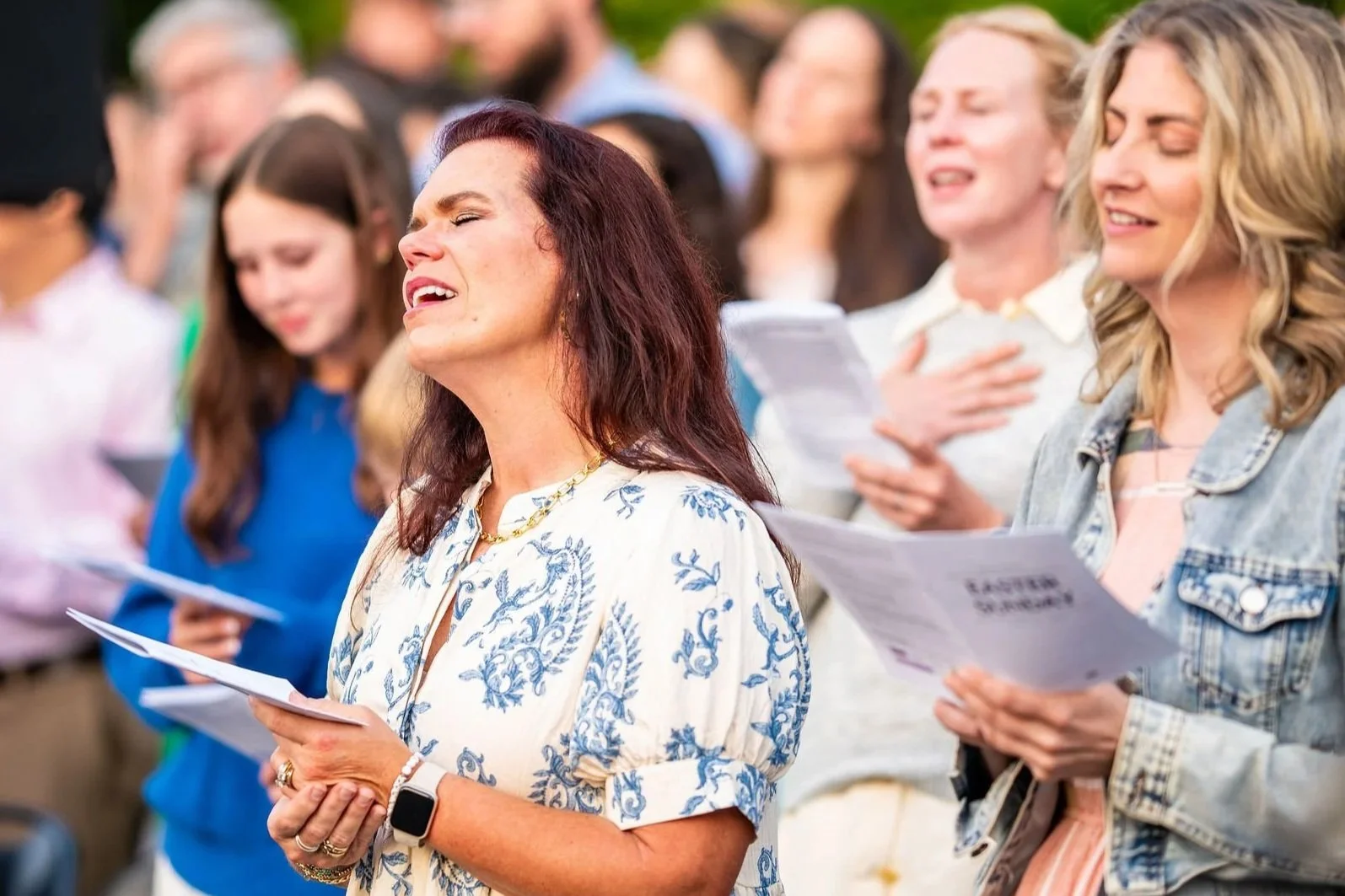 Worship Leader, Brett Taylor, leading Blue Christmas service
