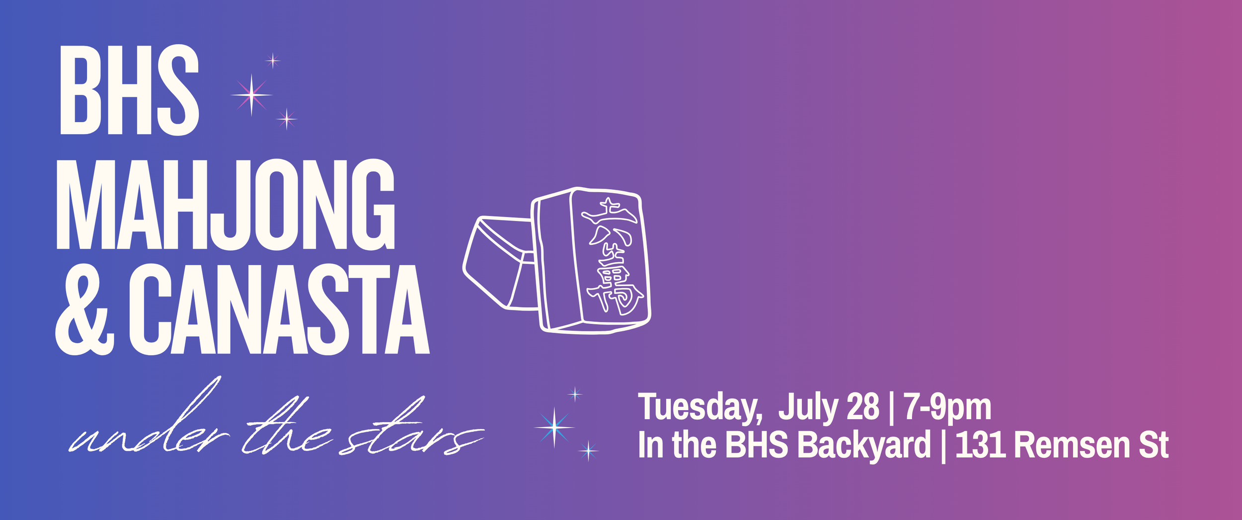 Mahjong & Canasta Under the Stars