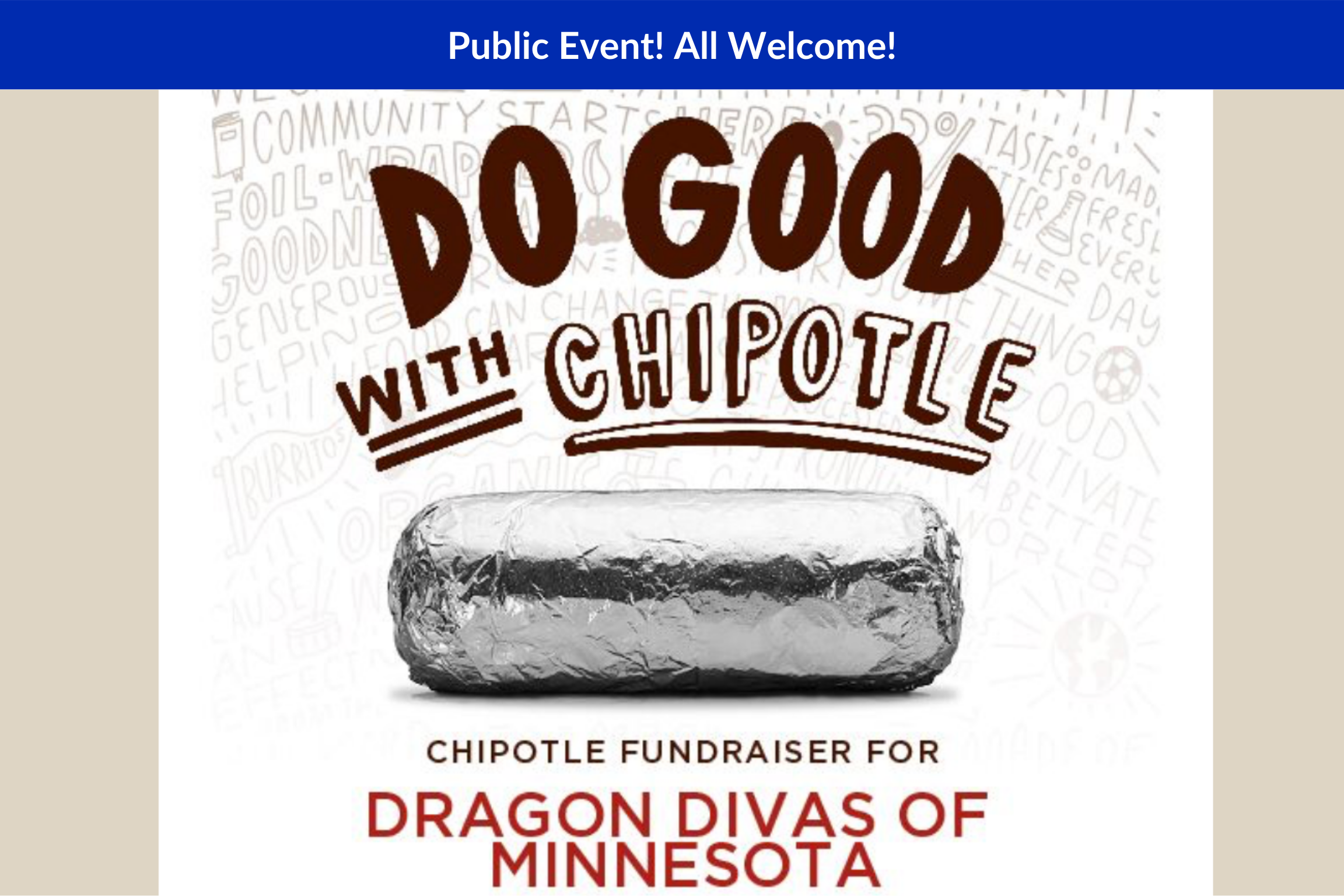 Chipotle Fundraiser for Dragon Divas France Festival Crew