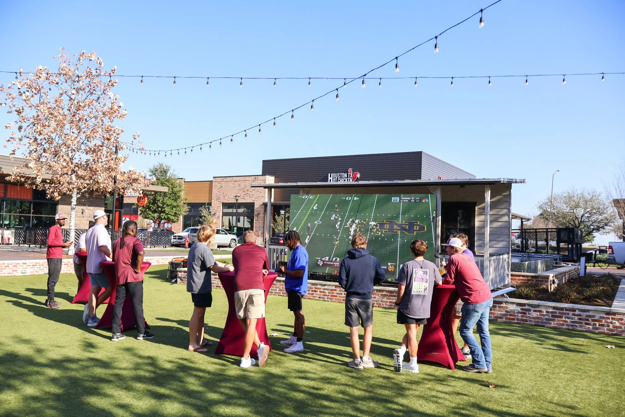 Century Square LED Screen Watch Party College Station