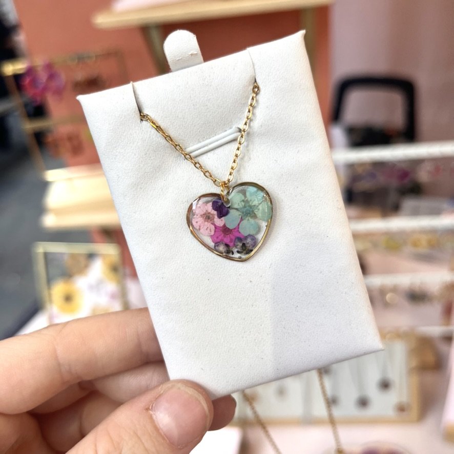 Hydrangea Flower Birthstone Necklace - Gratitude - Silver – Honey Willow -  handmade jewellery