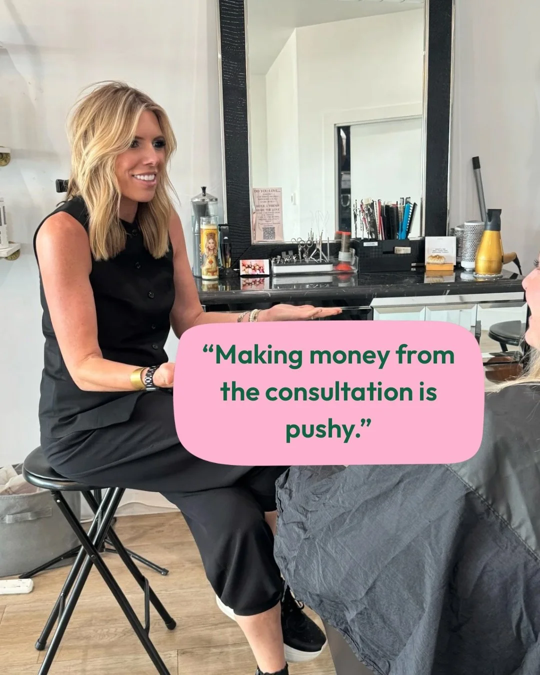 ➡️ Swipe through &mdash; because if you&rsquo;ve ever walked out of a service feeling gross about how it went, this one&rsquo;s for you.

The consultation isn&rsquo;t just where you sell.

✨It&rsquo;s where you decide what kind of stylist you&rsquo;r