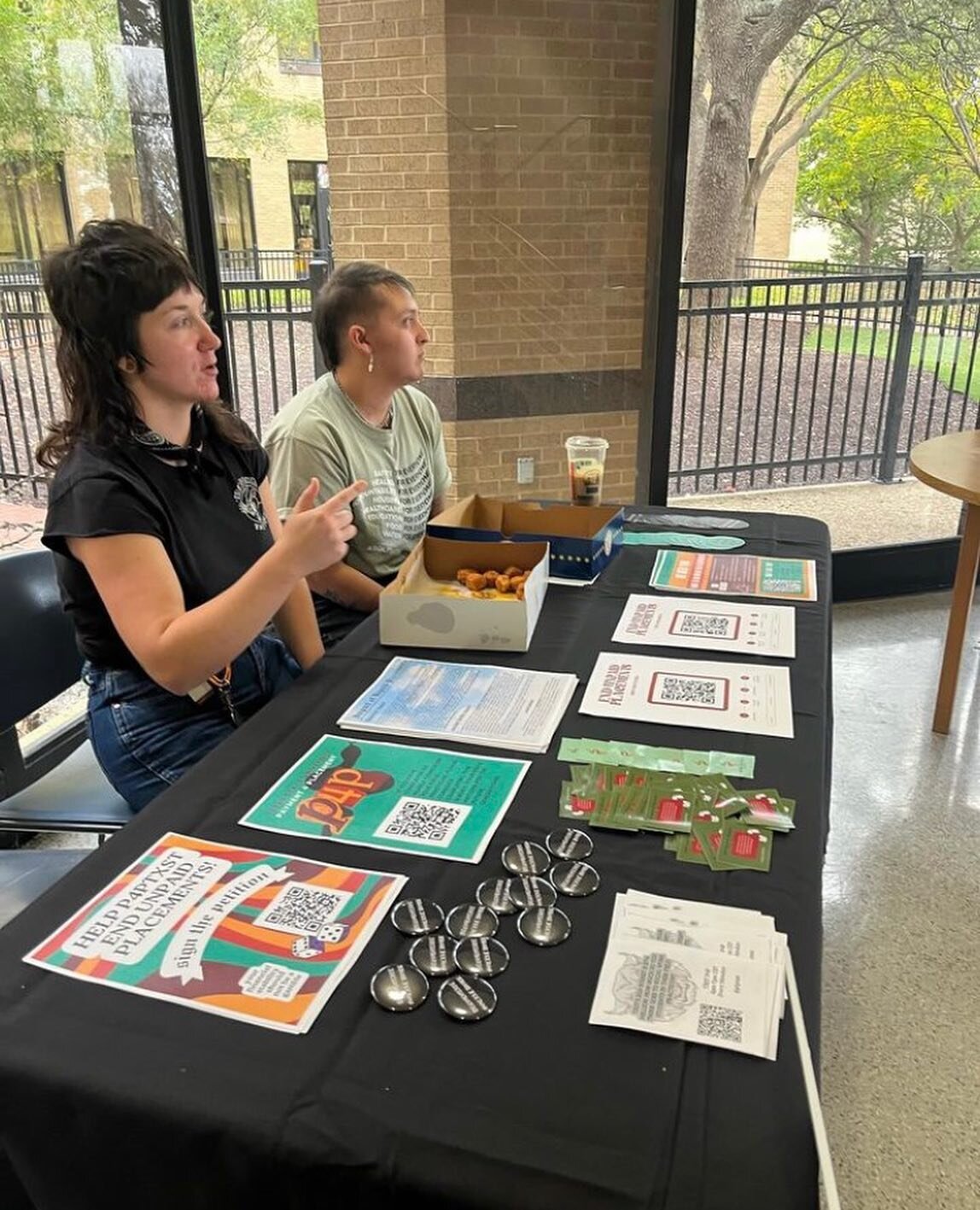 ICYMI Payment for Placements at Texas State University @pfptxst tabled at Encino Hall on Friday, December 1, from noon to 3 PM CT. It was an opportunity for Texas State students to snag some stickers, meet the crew, talk about unpaid internships, and