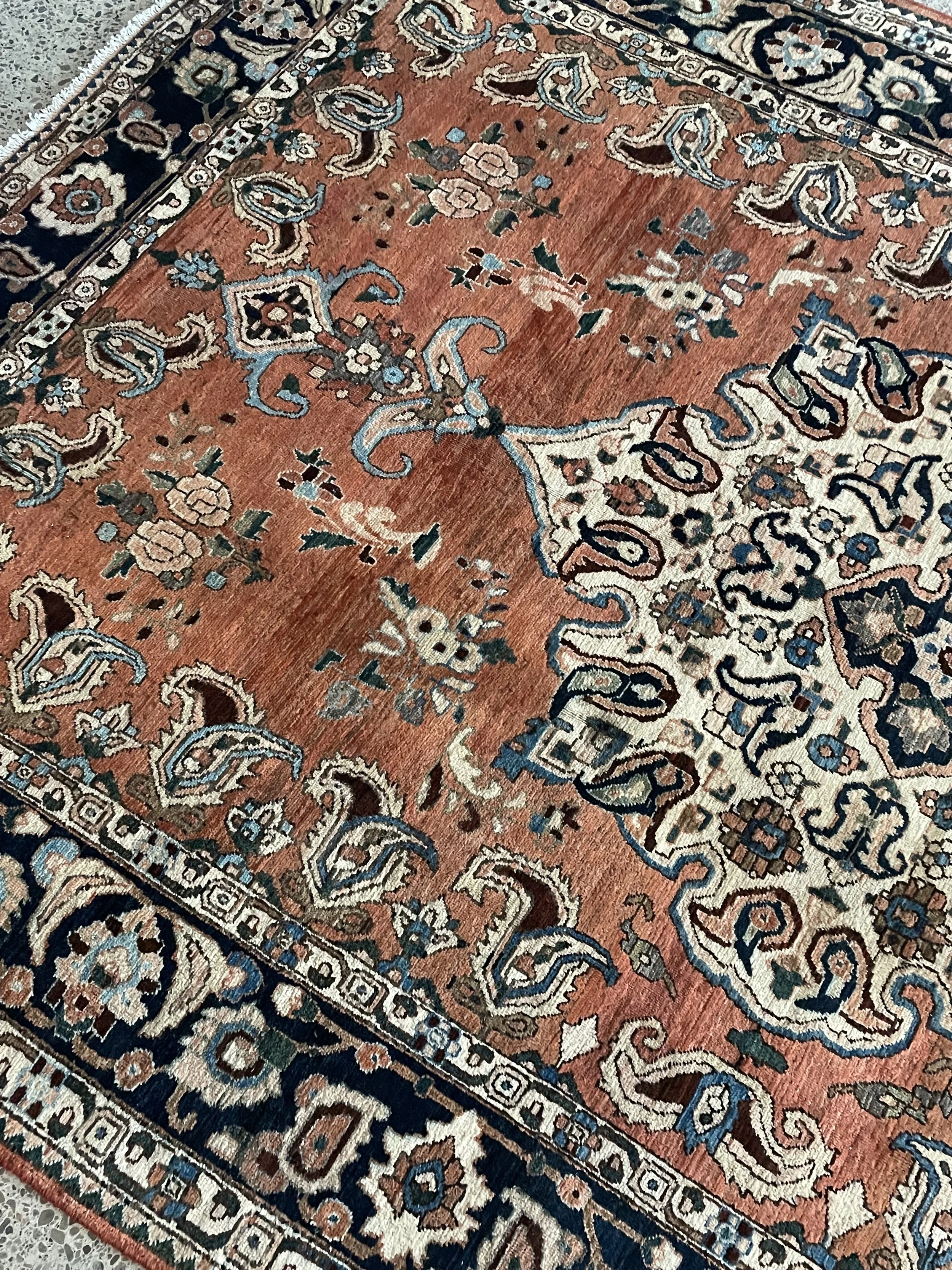a handmade persian rug showing abrash