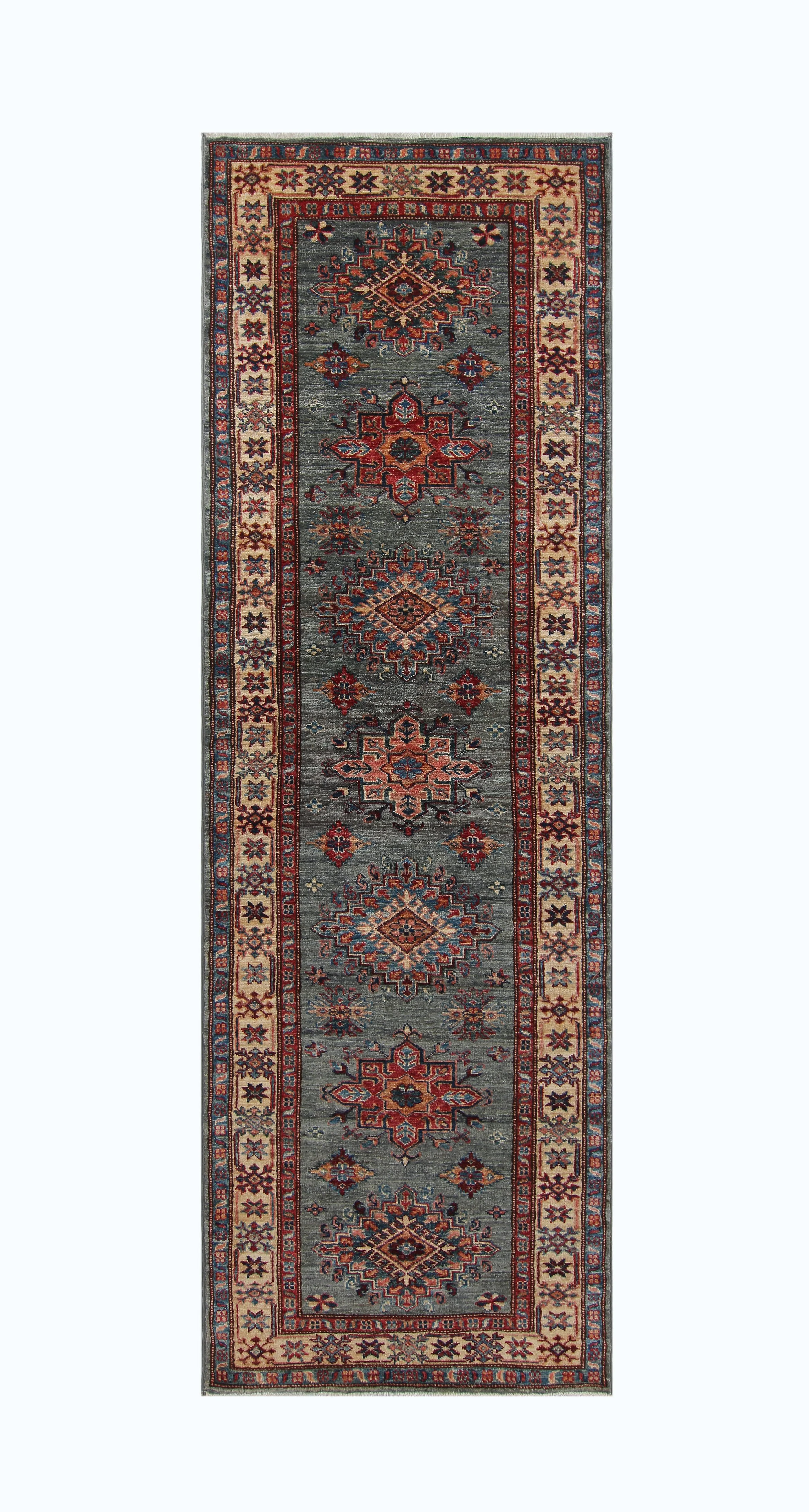 Contemporary Tribal Wool Rug Runner (2'6" x 8'0")
