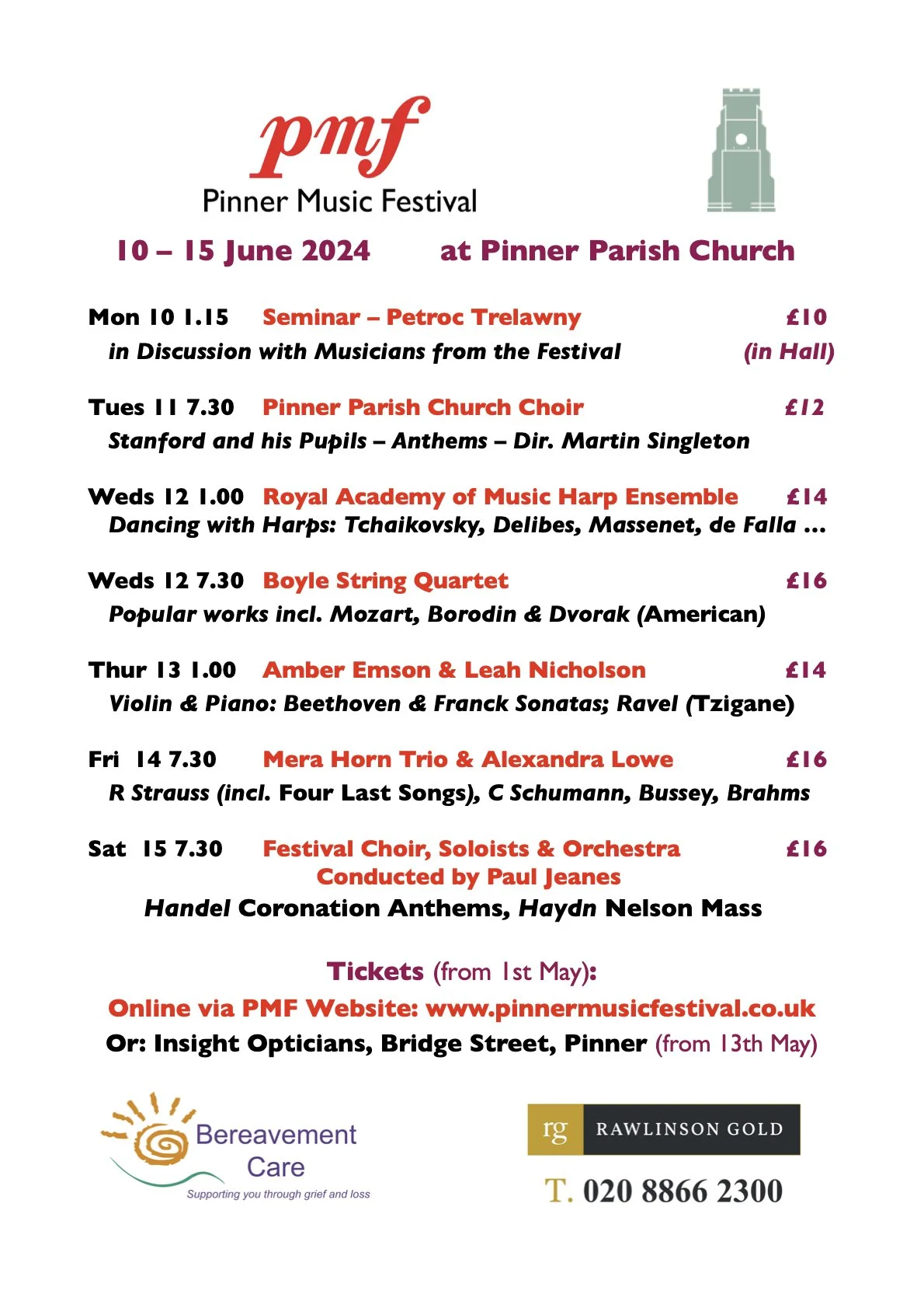 Choral Concert with the PMF Festival Choir as part of the Pinner Music Festival