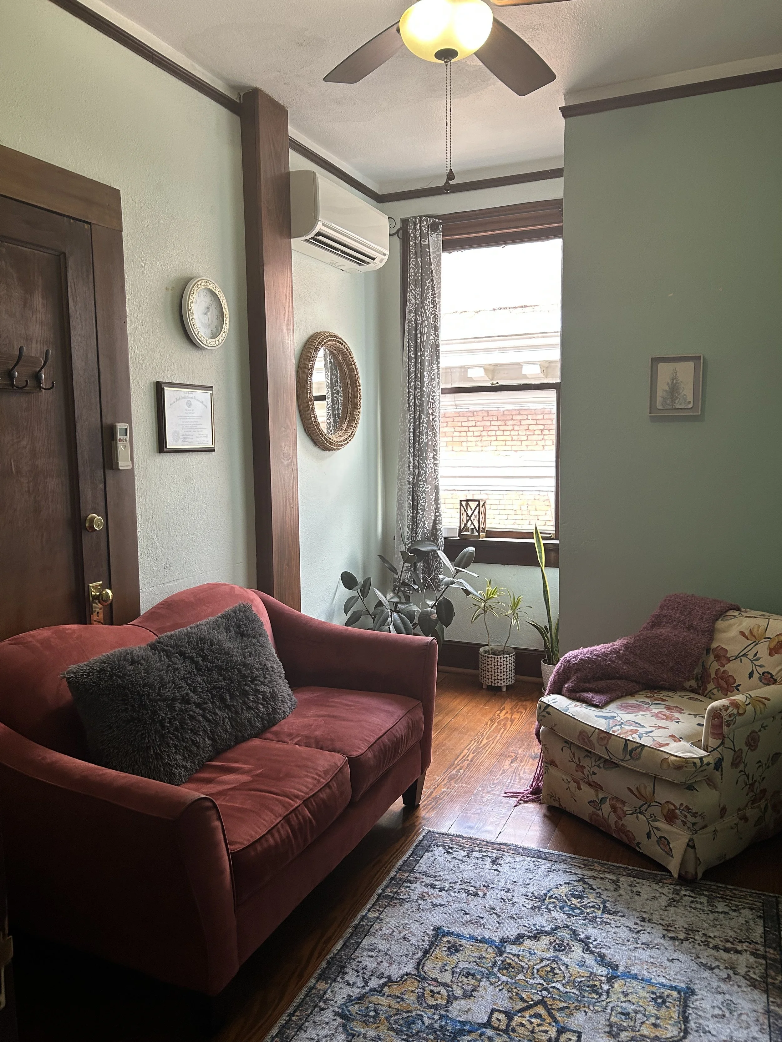 Cozy therapy office in Marshall, NC