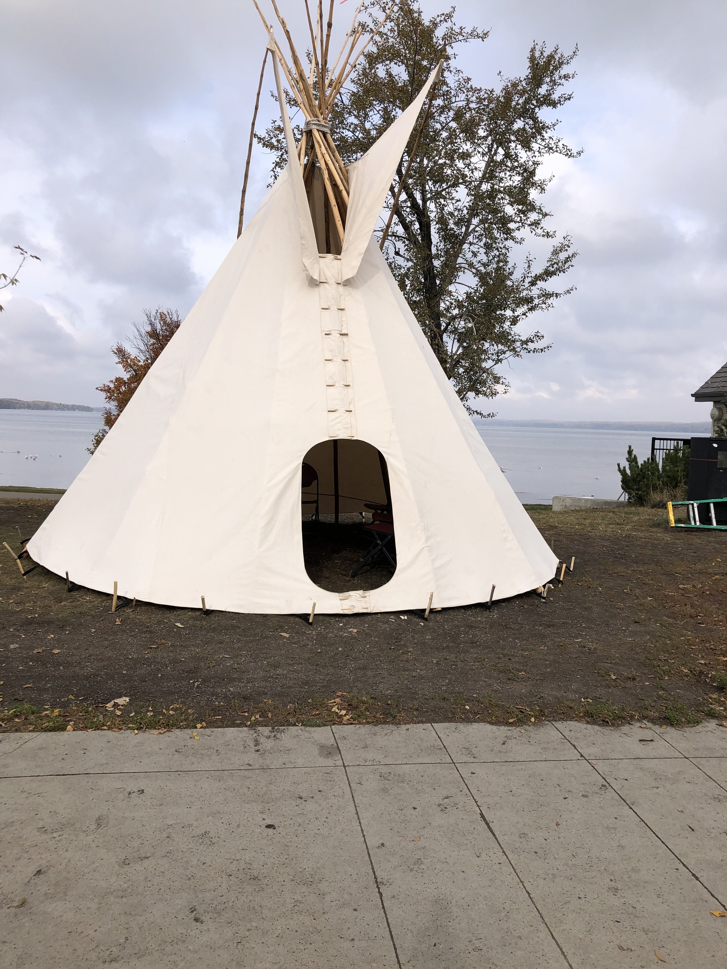 Tepee at Sylvan Lake on National Day for Truth and Reconciliation 2023.jpg