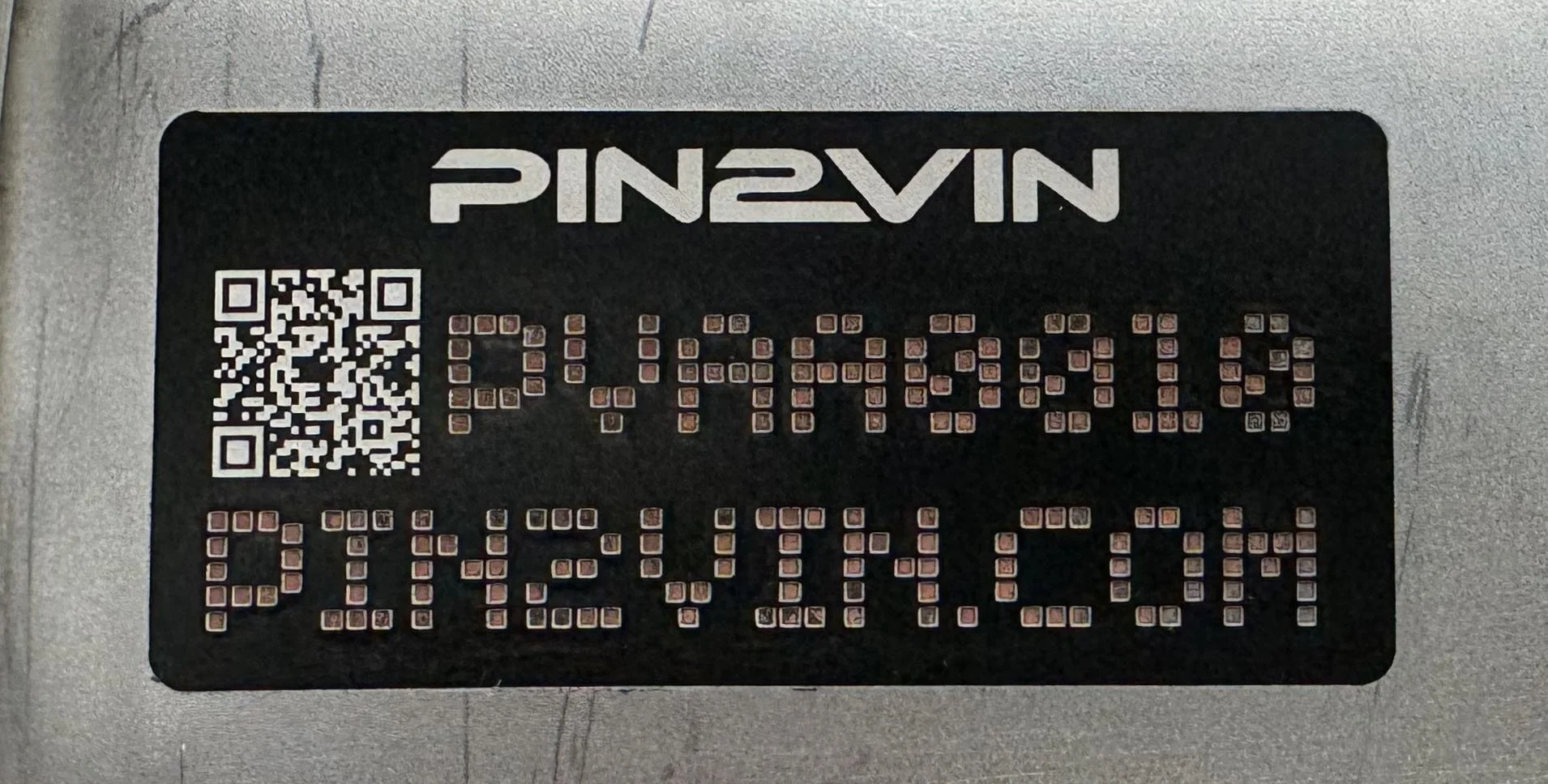 Pin2vin Label on Catalytic full size
