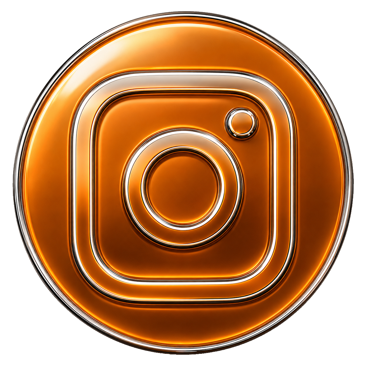 Glossy Orange Instagram Logo