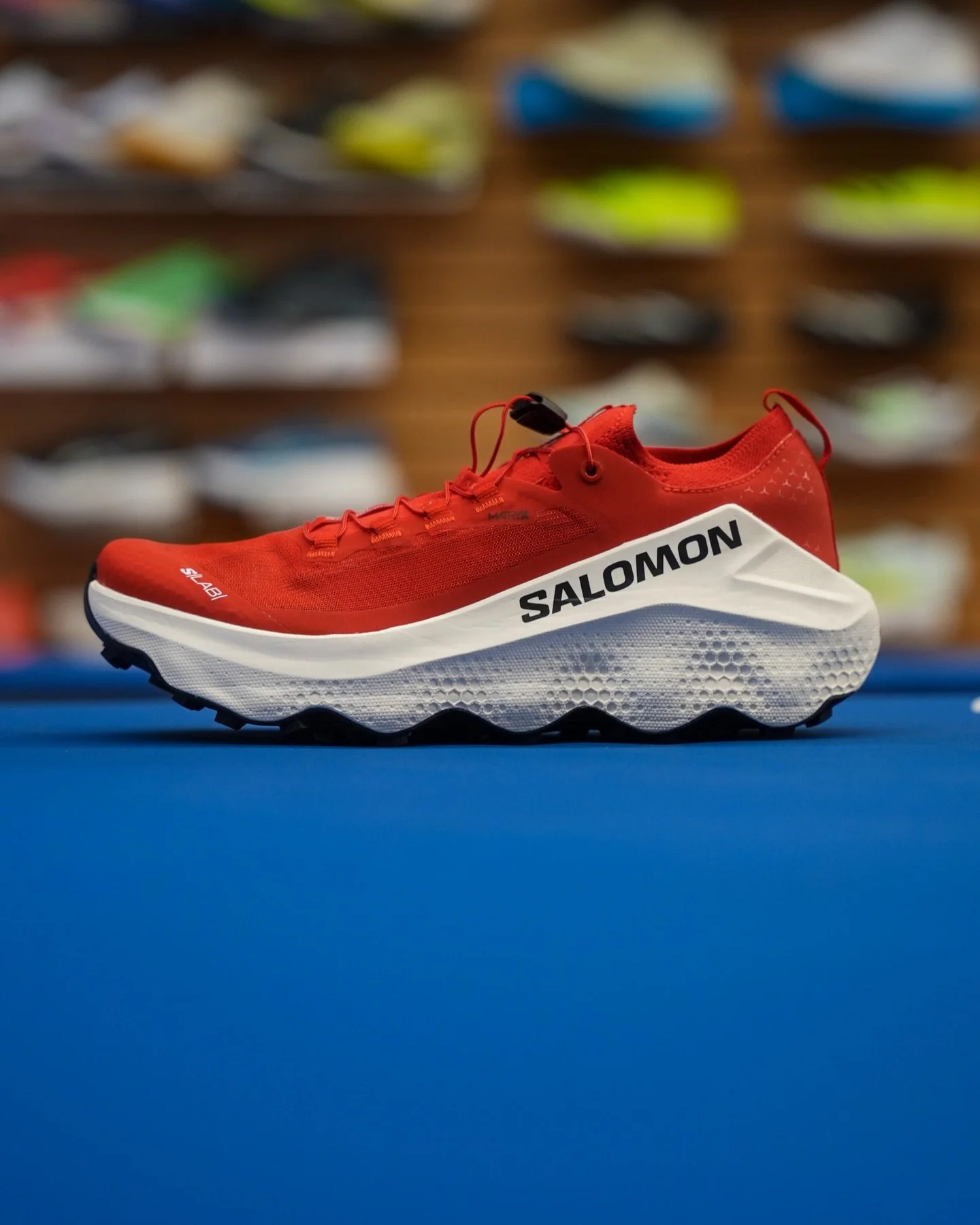 New this week we have the Salomon SLab Ultra Glide 2! 

The Ultra Glide 2 features a unique outsole design that is meant to help diffuse pressure as you land and its new Matryx upper provides improved comfort and durability. The midsole pairs two foa