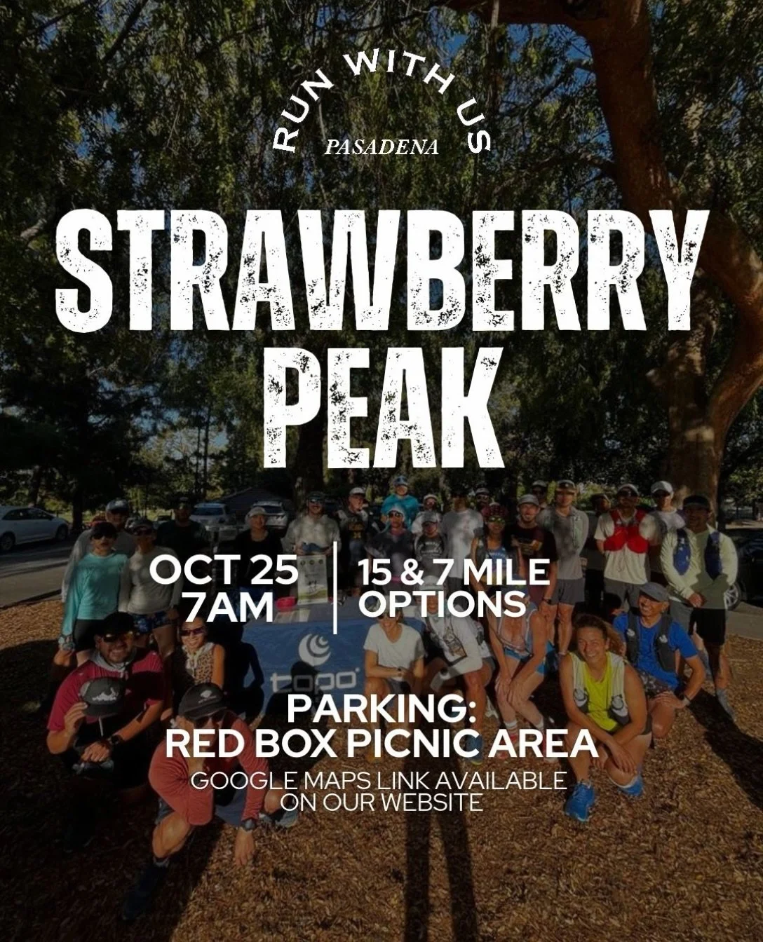 ⛰️ SUNDAY TRAIL RUN: STRAWBERRY PEAK ⛰️ We&rsquo;re heading up into the San Gabriels this Sunday!!

Details: 
📅 Sunday, Oct 25 ⏰ 7AM Meet | 7:20AM Start  📍 Red Box Picnic Area (Link to Google Maps parking on our website) 

🚗 Heads up:
You&rsquo;ll