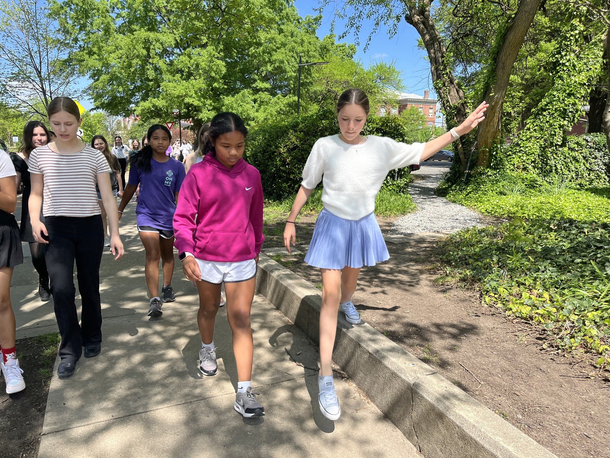 Sixth grade health class took a break from studying nutrition to get outside for a quick walk today. There's more than one way to get your daily dose of vitamin D!