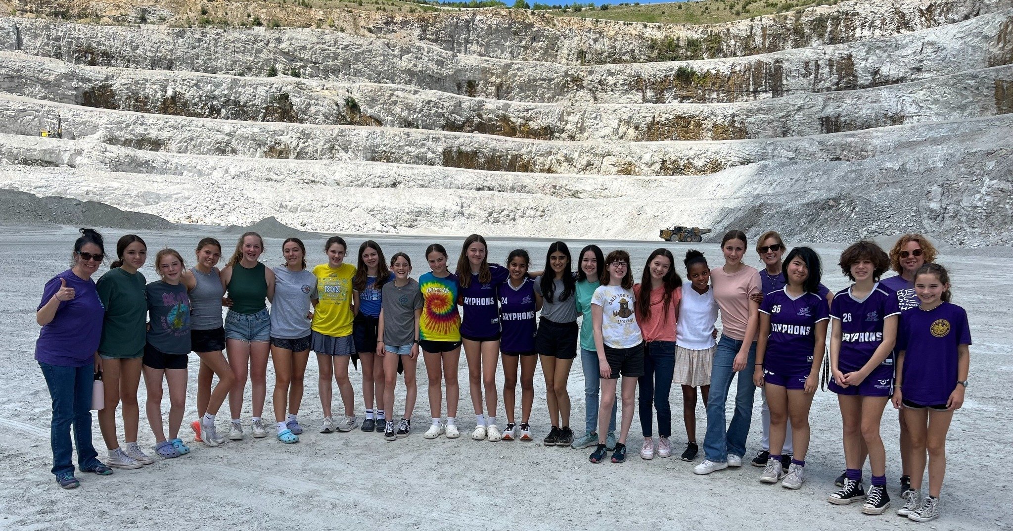 The 7s went to the Luck Stone quarry in Manakin today as part of their study of rocks and the layers of the earth.