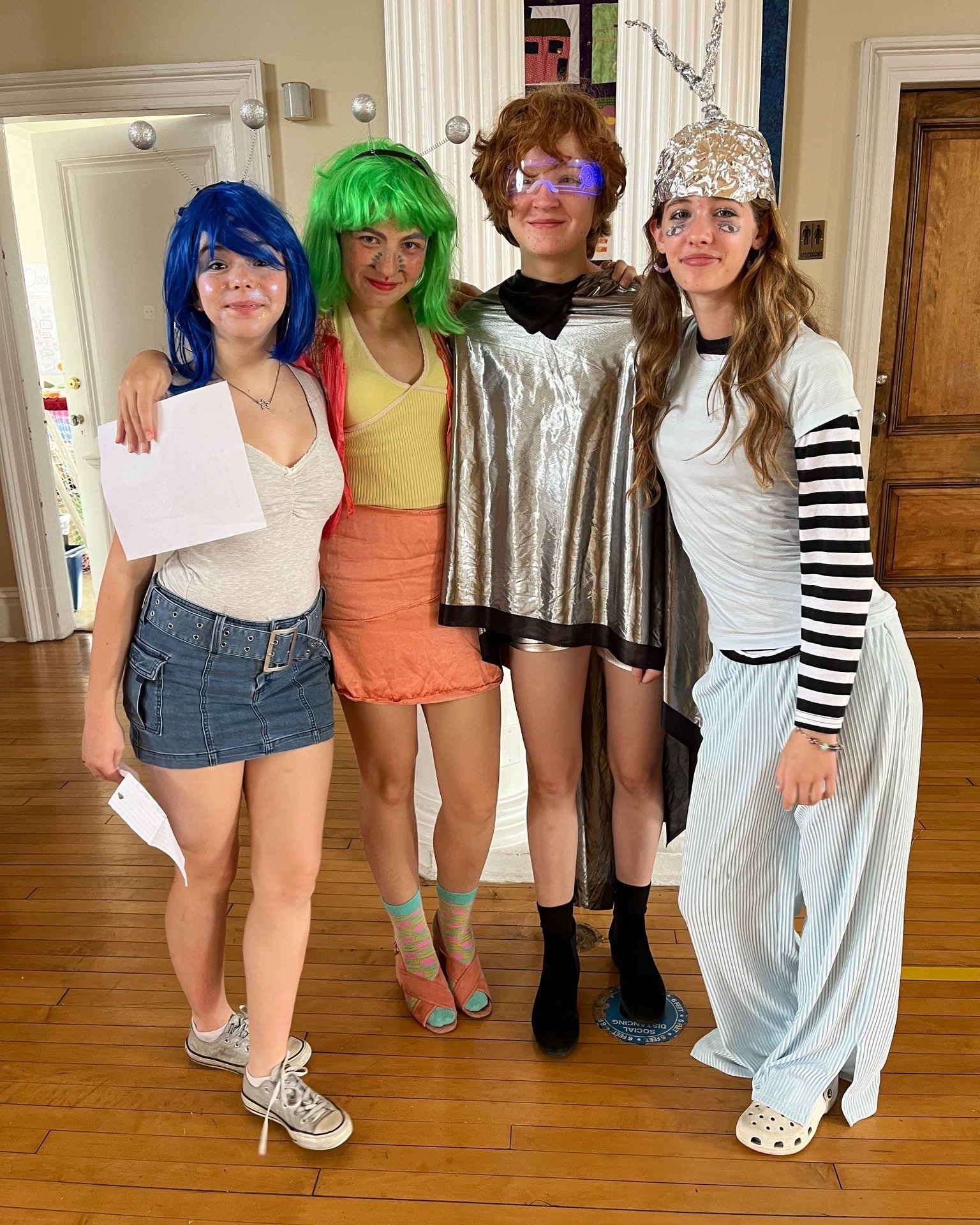 We got a glimpse of what's ahead as Futuristic Friday kicked off the dress-up days that will continue during Spirit Week next week. Some students went sleek and high-tech, while others portrayed their elderly selves. The creativity has just begun!