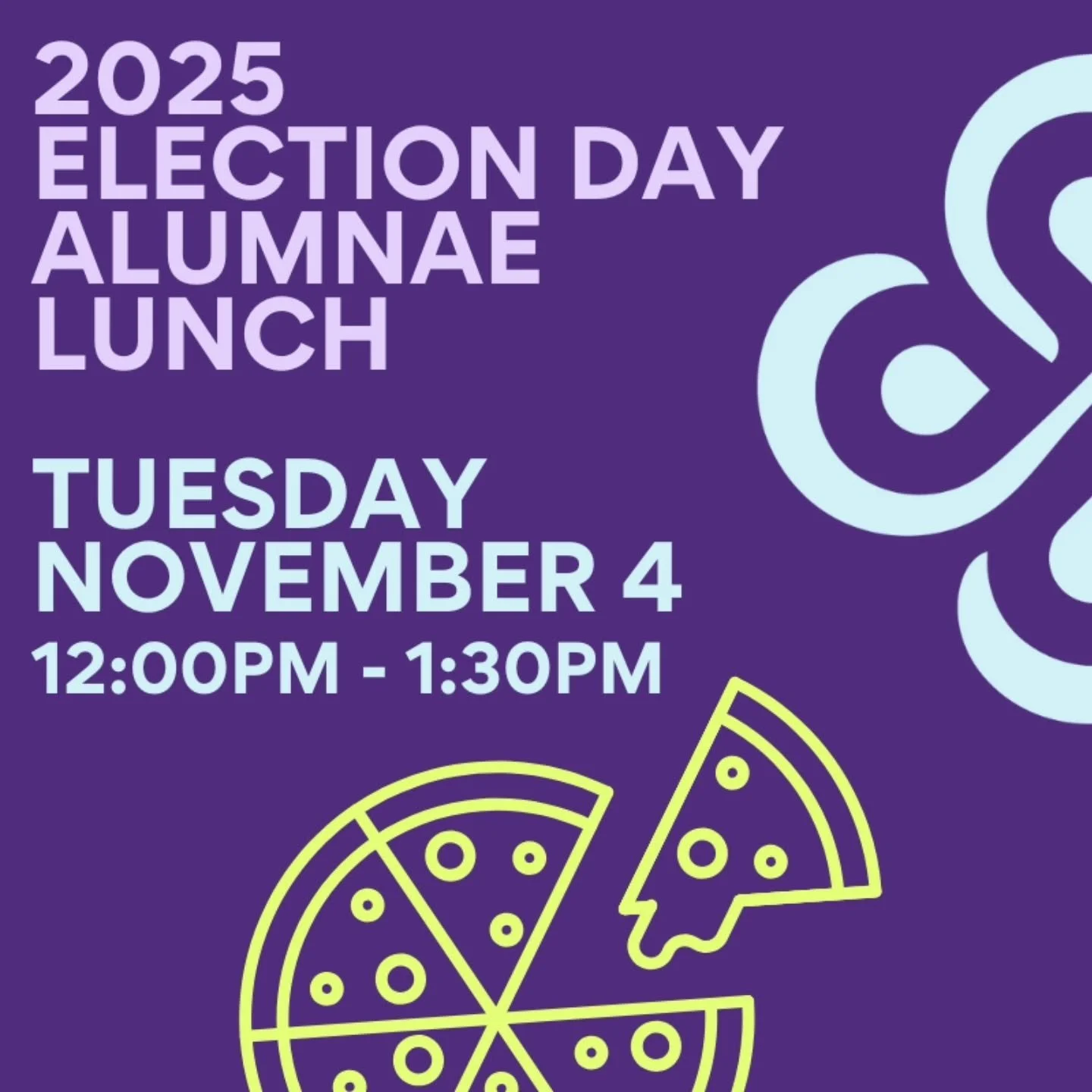 Alumnae, our annual Election Day Alumnae Lunch is coming up on Tuesday, November 4, and we'd love to see you! Be sure to fill out the RSVP form so we know to expect you. &bull; 🔗 in bio!