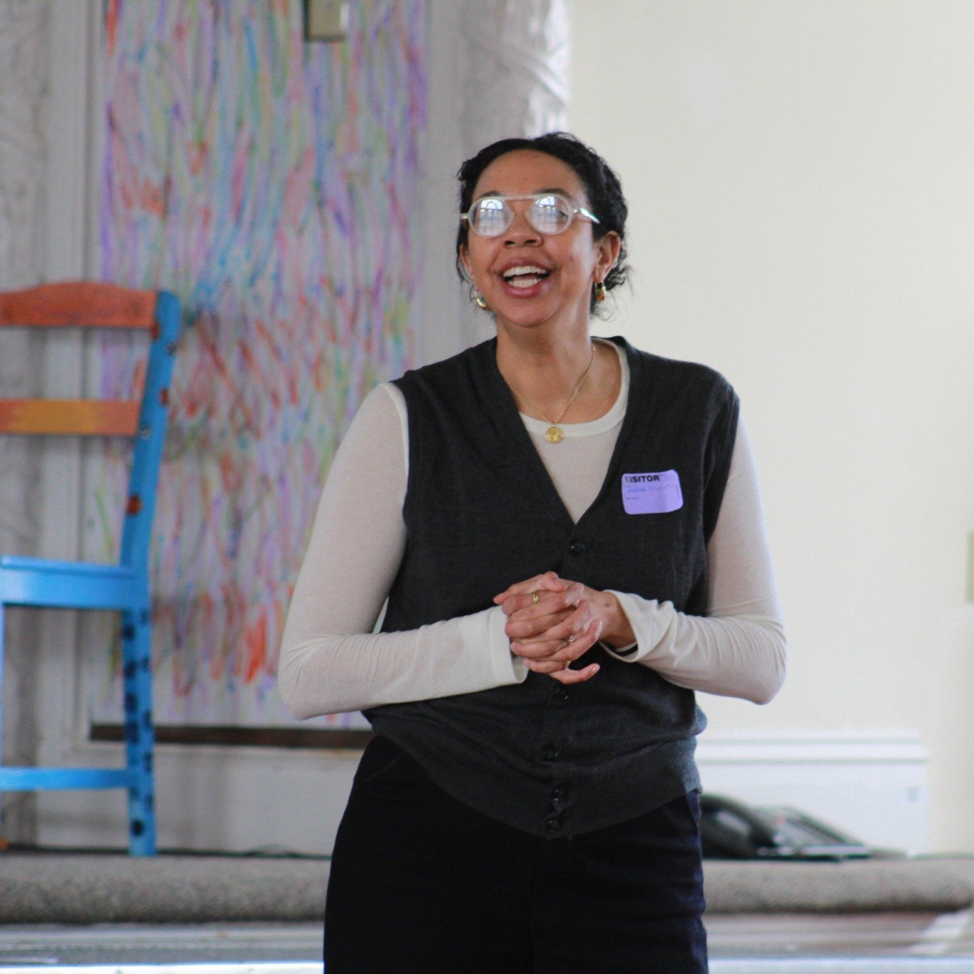 Amber Esseiva, Senior Curator and Director of Curatorial Affairs at the Institute for Contemporary Art at Virginia Commonwealth University, visited today as part of our speaker series for Black History Month. Esseiva talked to students about the cons