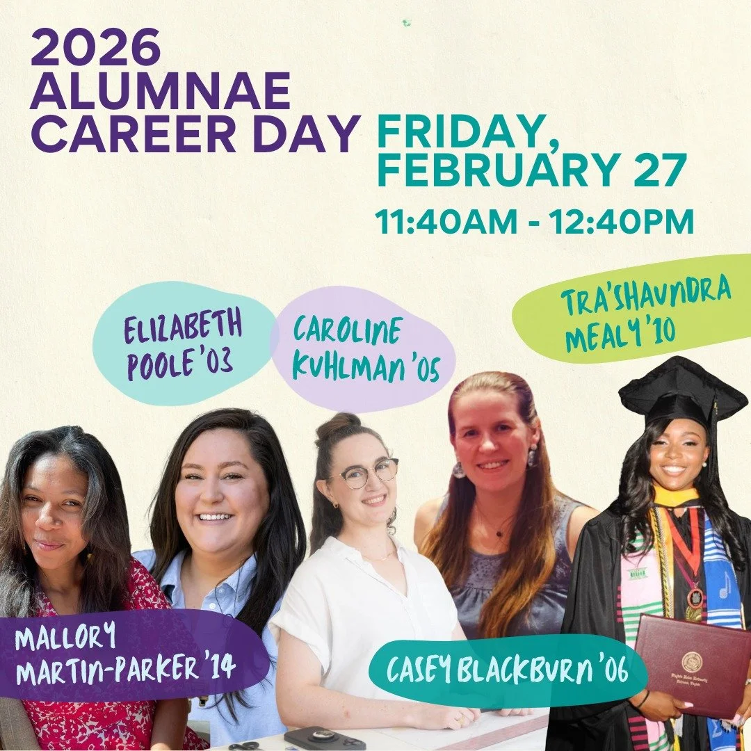 We've got five OHMS alumnae joining us next Friday for an Alumnae Career Day panel. Life takes endless forms after middle school, and it's such a treat for our students to hear about unexpected paths, challenges, and triumphs from women who were once