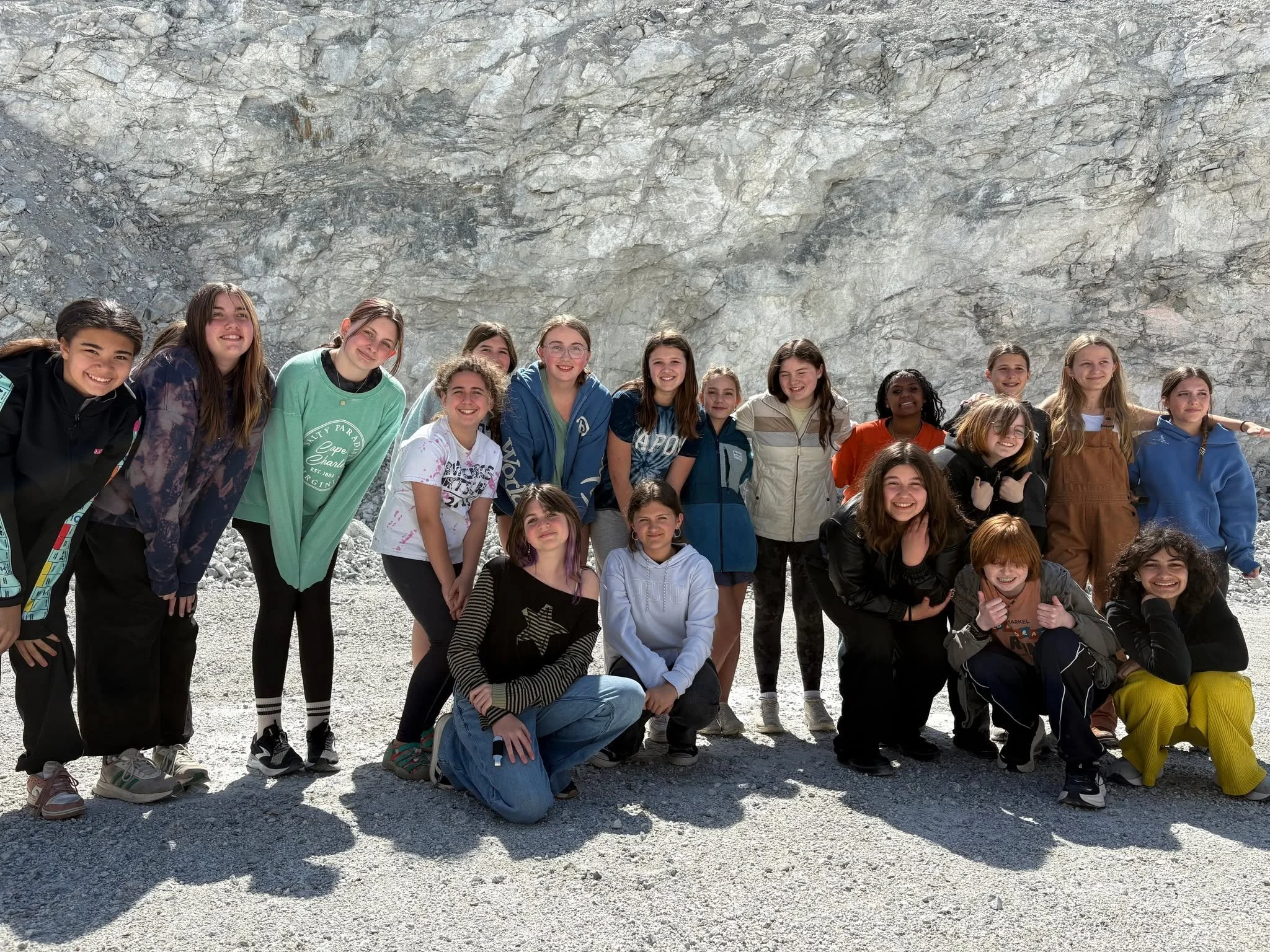 The 7s had a rockin' good time this week at the Luck Stone quarry, an annual field trip that coincides with the study of rocks and layers of the earth in science class.