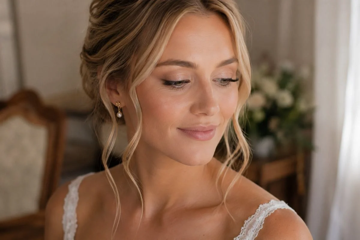 Wedding make up glow from the bride