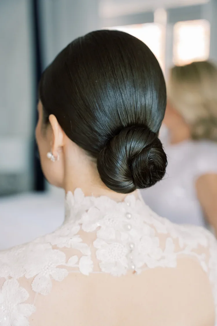 simple updo bridal hairstyle