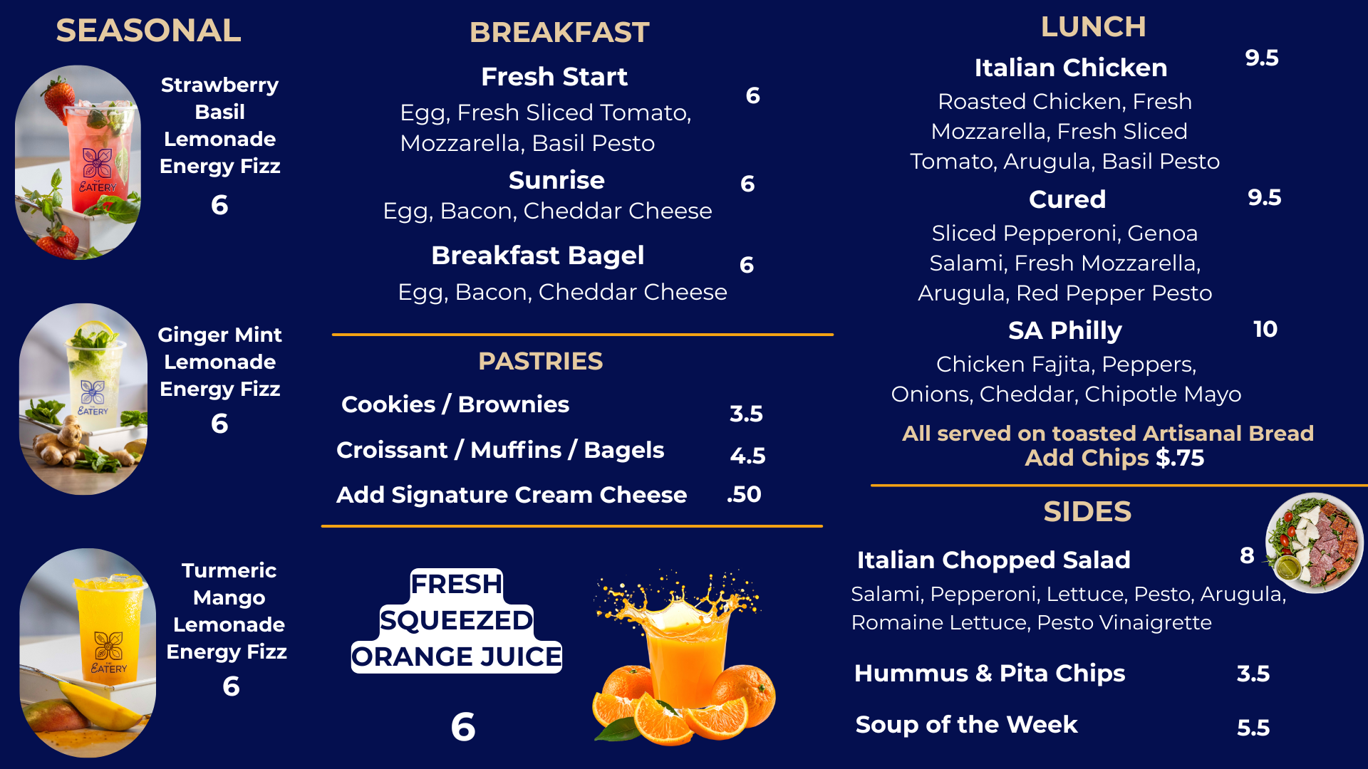 Menus — The Eatery