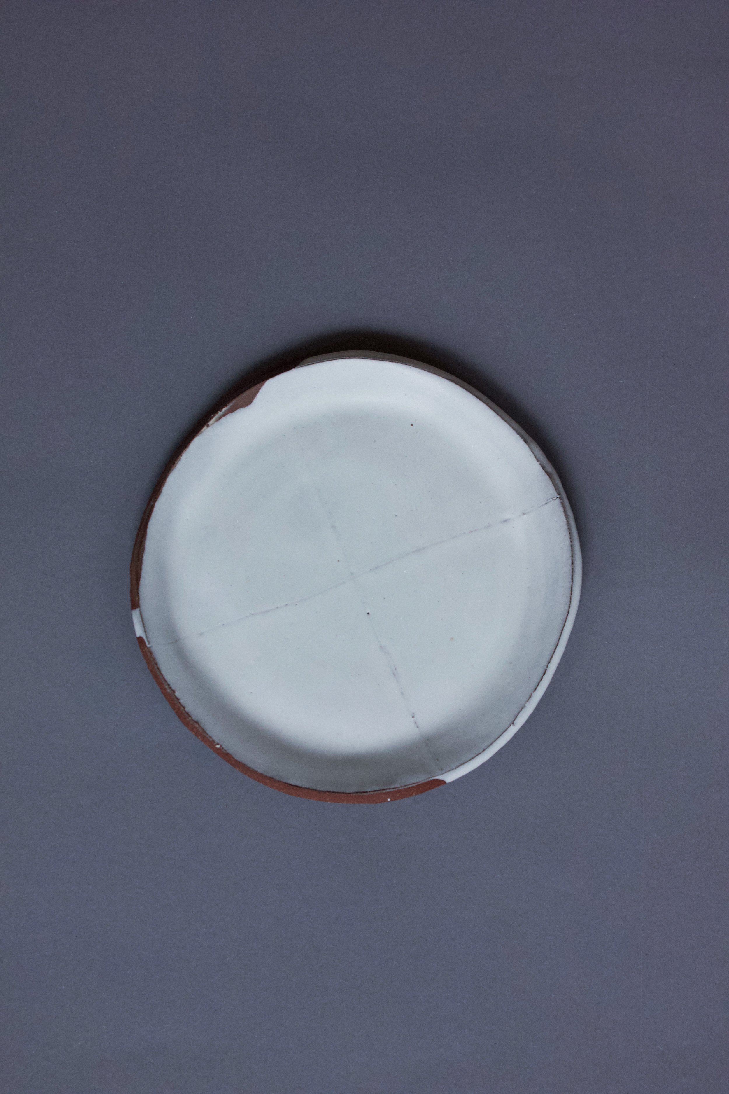 matte white plate