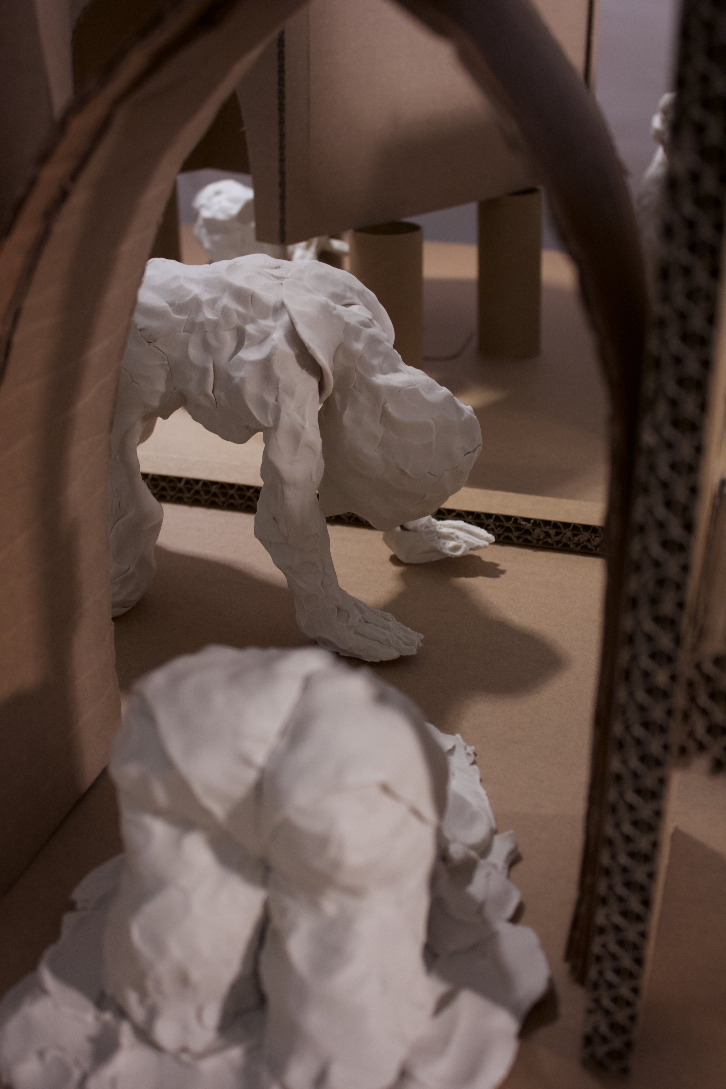 1, 2, 3, 4 ... | Porcelain, cardboard, string, wood | (detail) | 2023