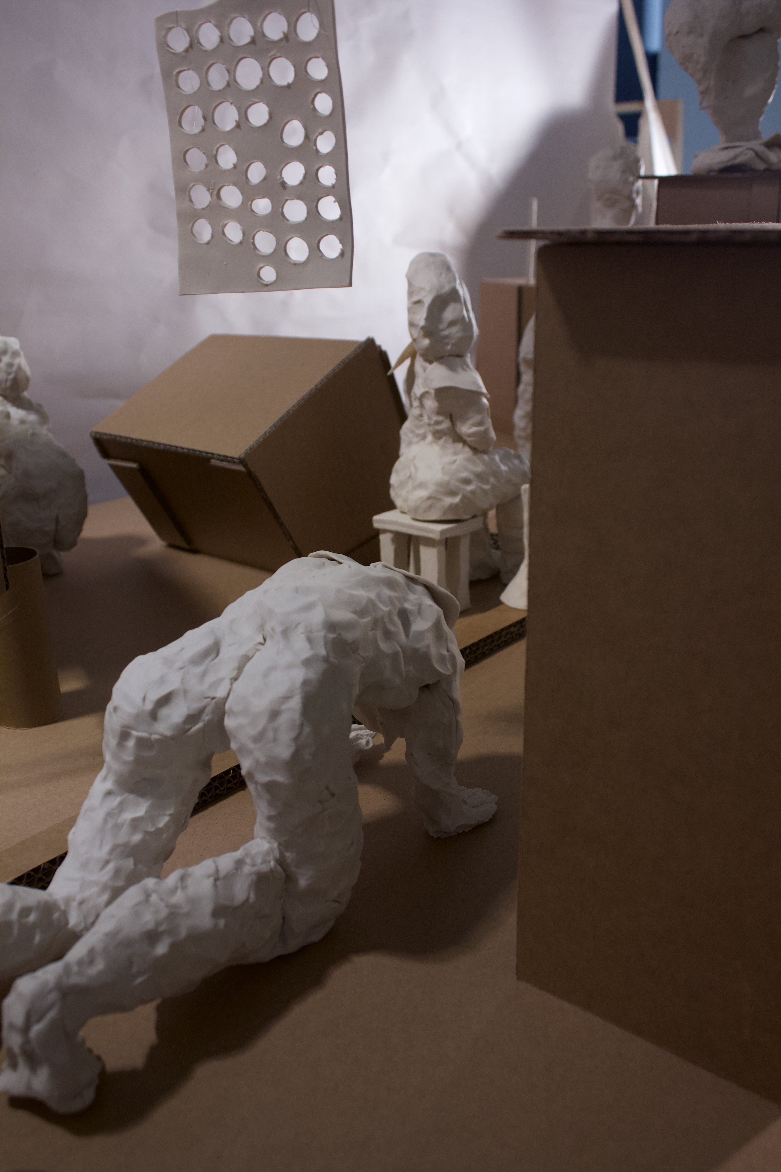1, 2, 3, 4 ... | Porcelain, cardboard, string, wood | (detail) | 2023