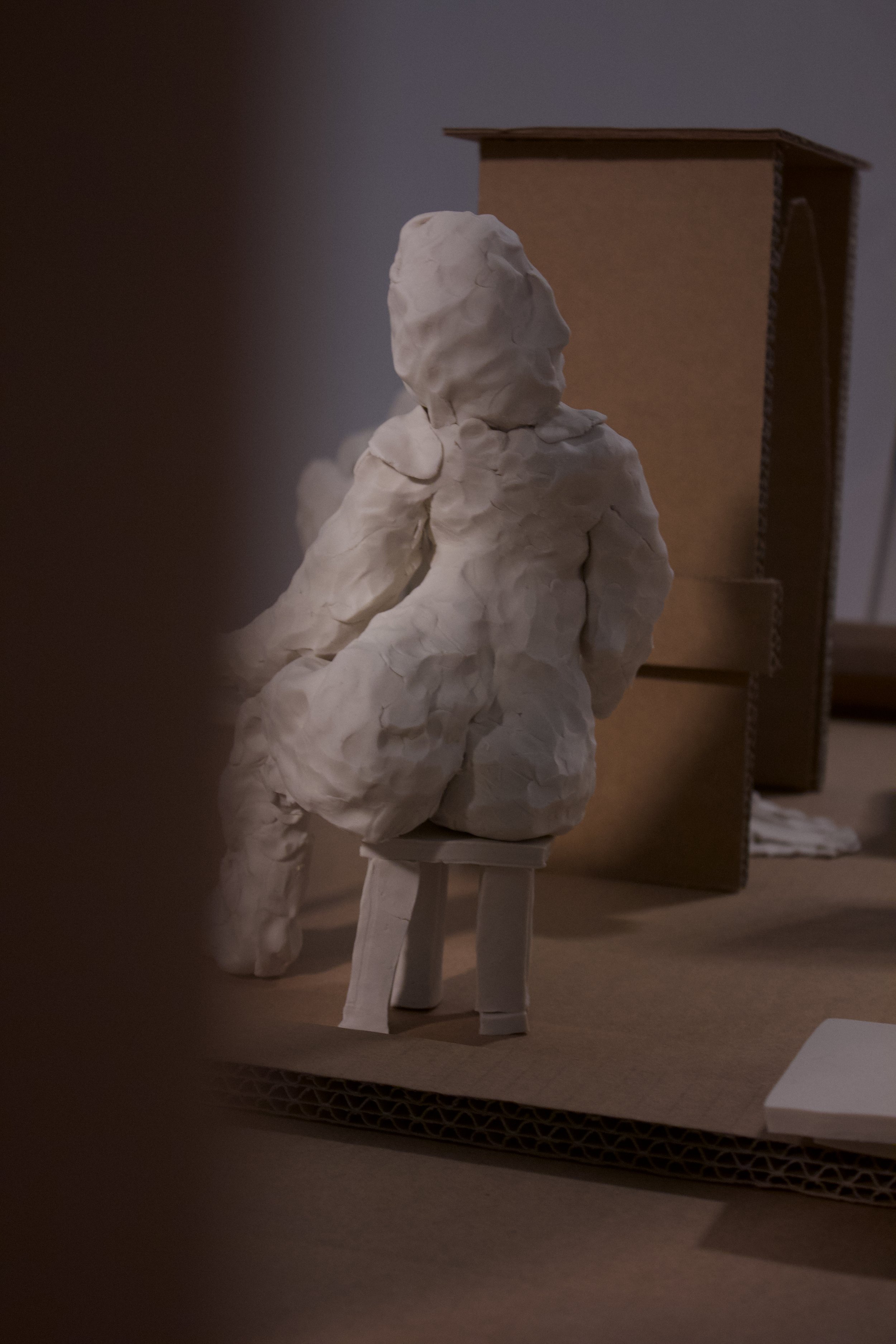 1, 2, 3, 4 ... | Porcelain, cardboard, string, wood | (detail) | 2023
