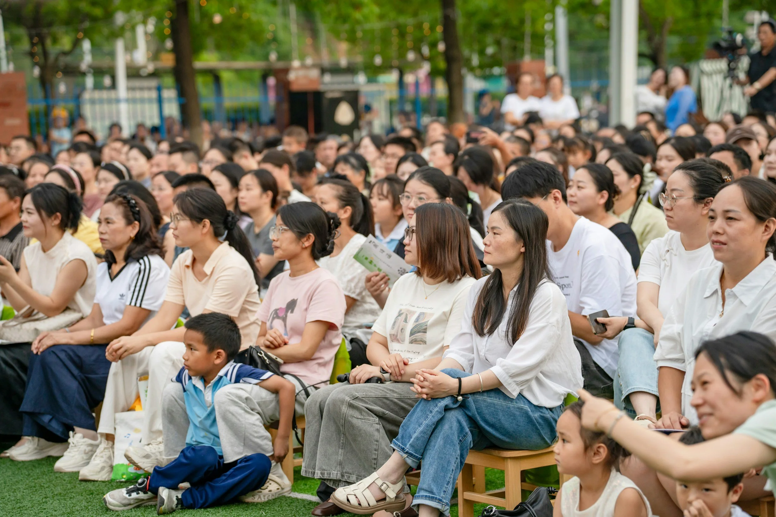 Students participating in a school activity