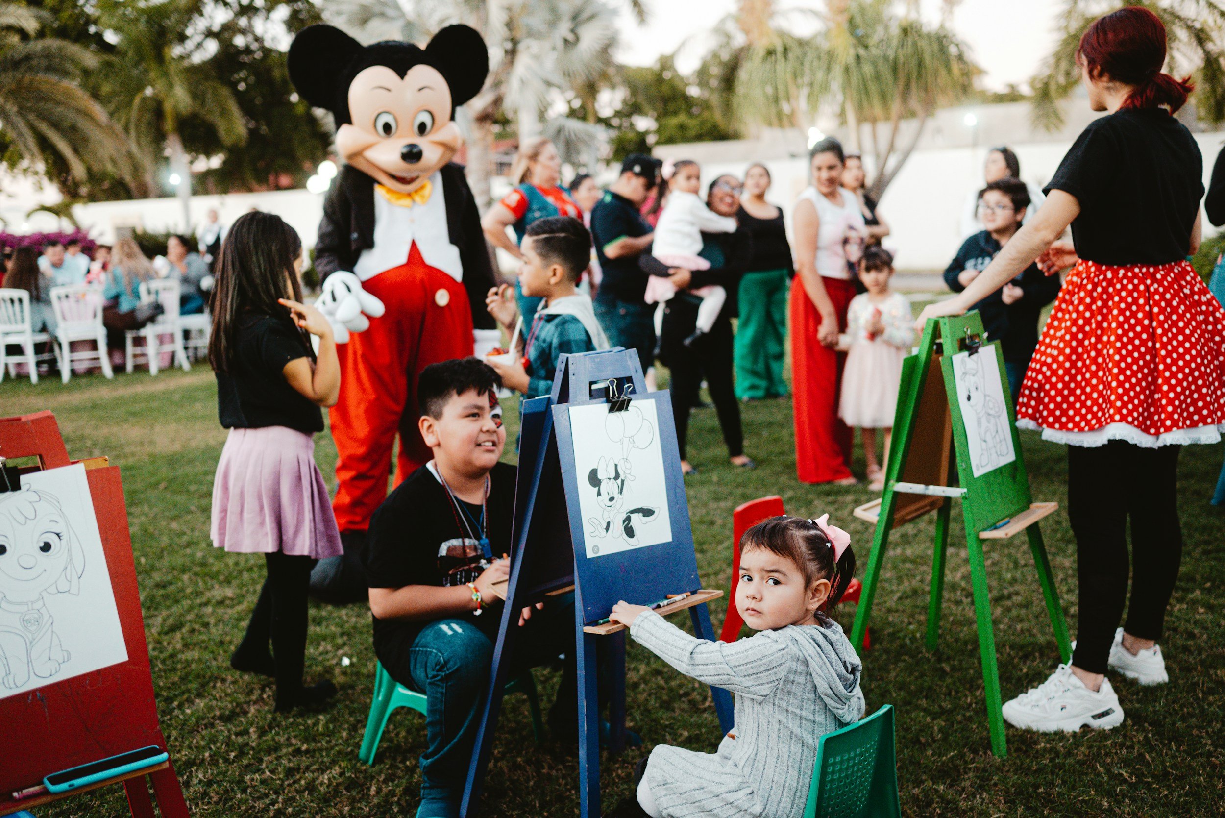 Students participating in a school activity