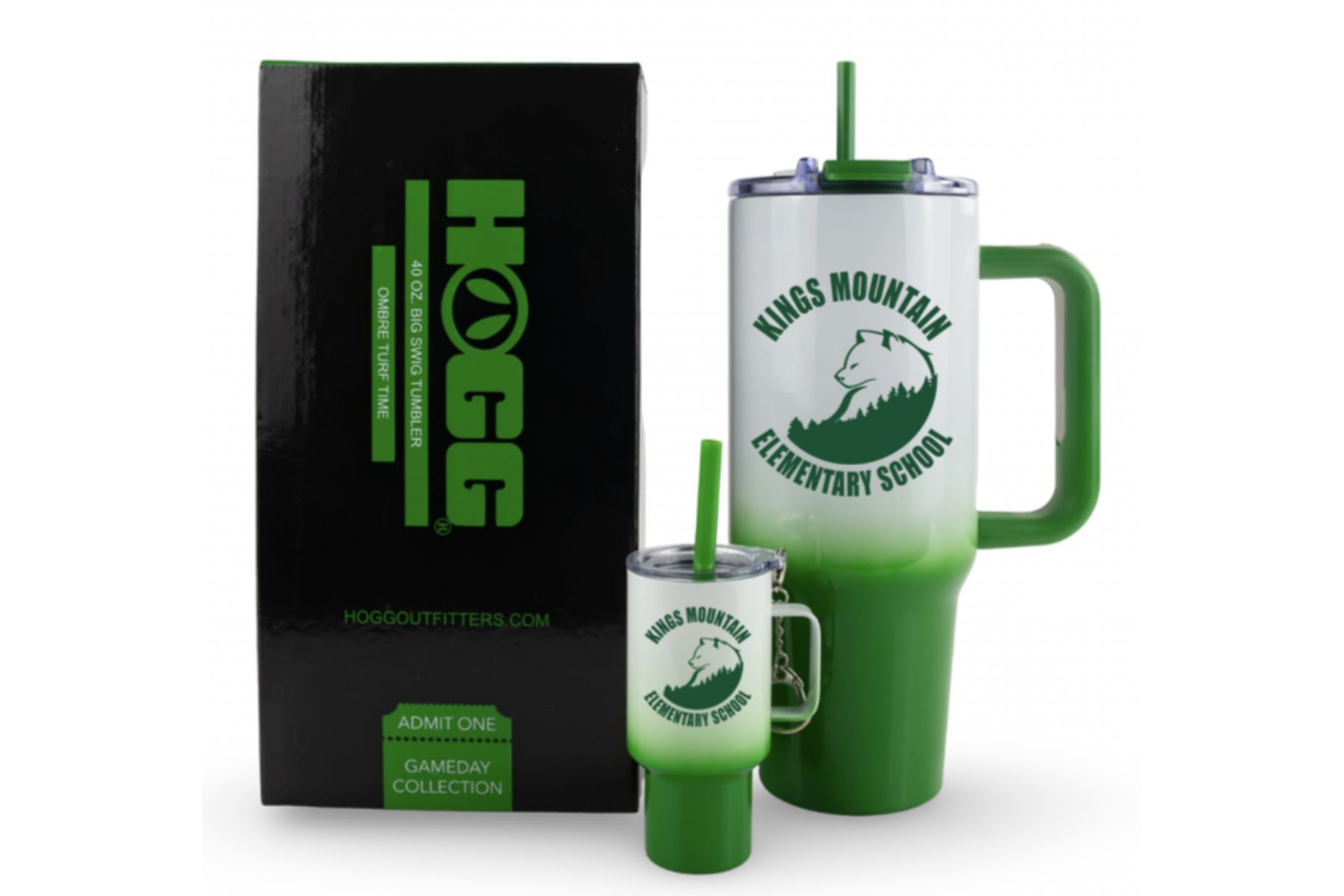 Stainless Steel Insulated Large 2-Tone Tumbler with Keychain Mini (40 oz, 4 oz)
