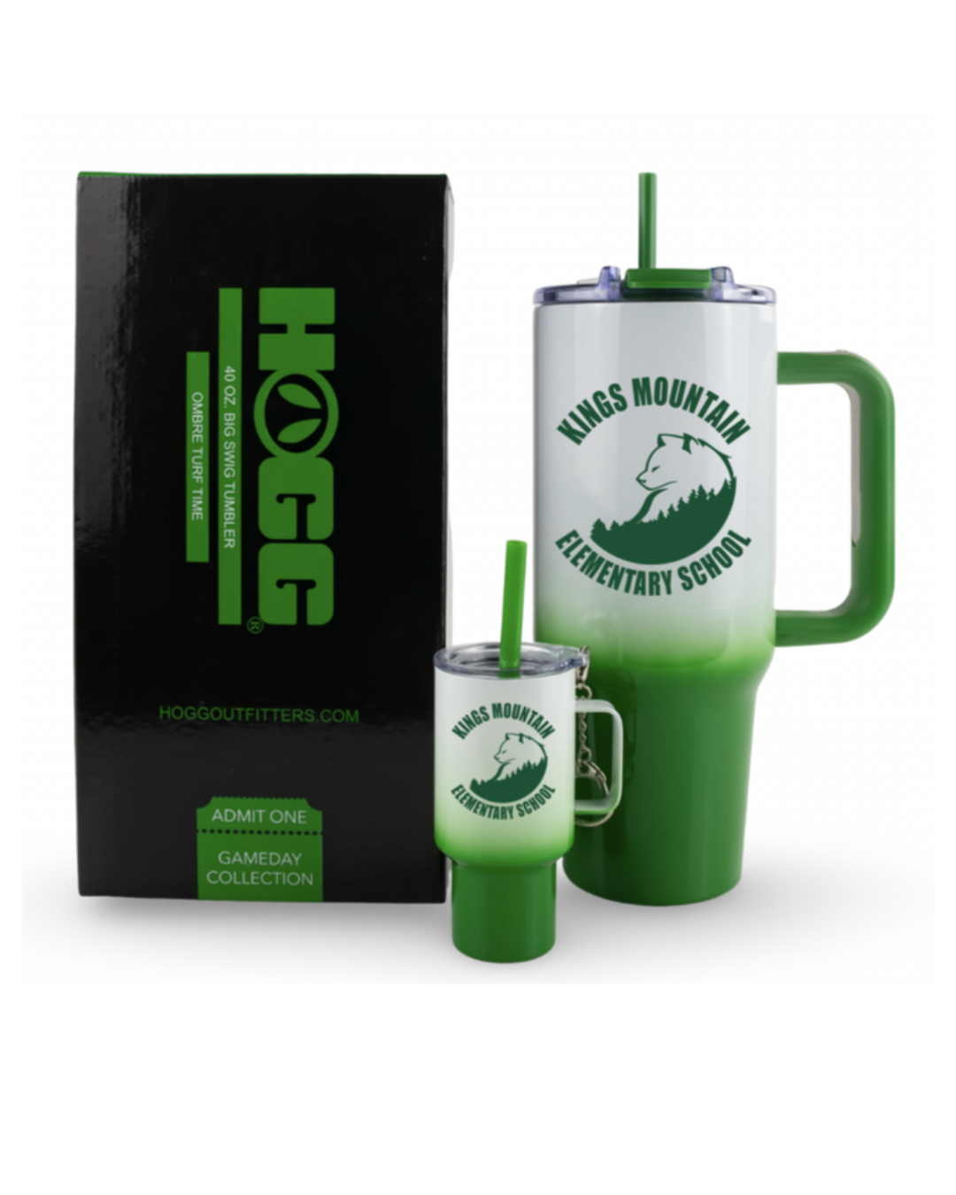 Stainless Steel Insulated Large 2-Tone Tumbler with Keychain Mini (40 oz, 4 oz).png