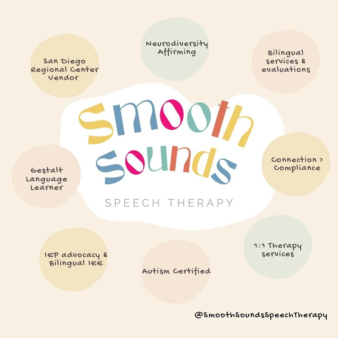 Smooths Sounds Speech Therapy is now accepting clients for the fall. We are a clinician owned practice based in South Park, San Diego. We provide in-home &amp; teletherapy services in English and Spanish. Schedule your free consultation today! 

Foll