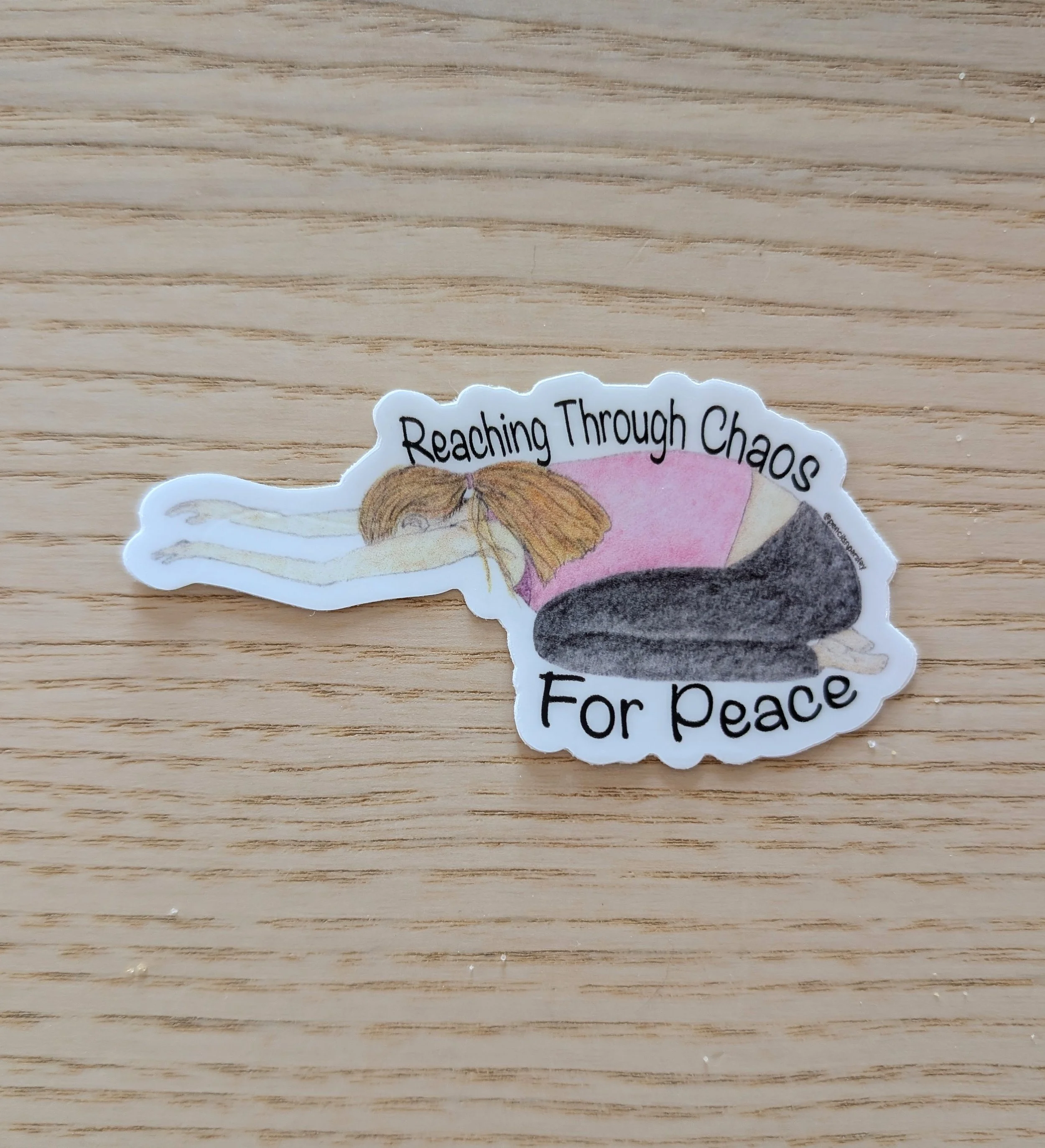Peaceful Yogi Vinyl Sticker