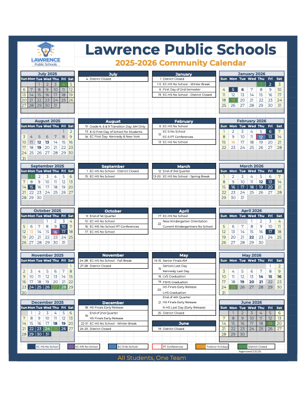 2025/26 USD 497 Community Calendar
