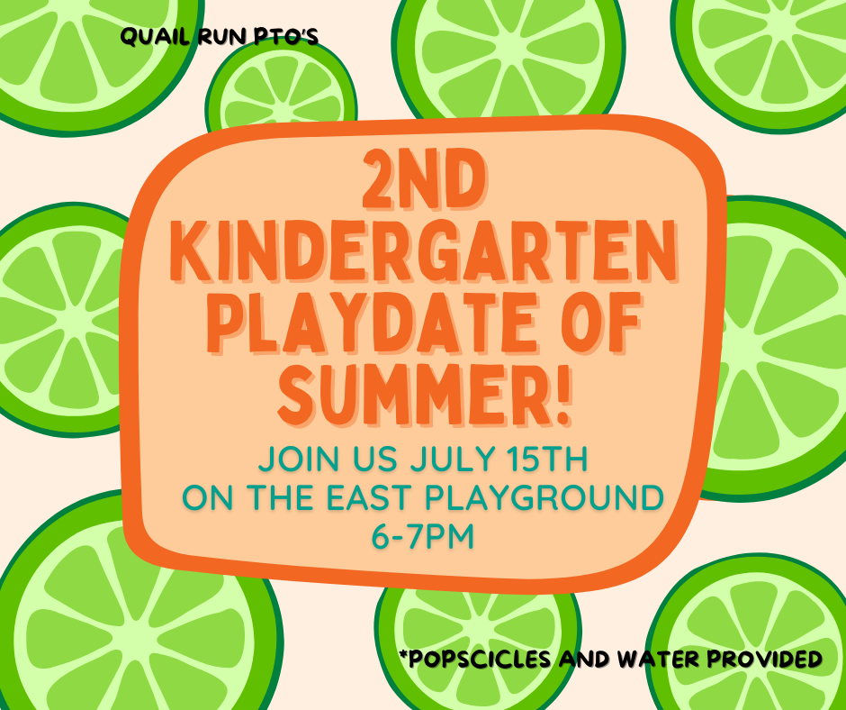 2nd Kindergarten ONLY-Playdate of Summer!
