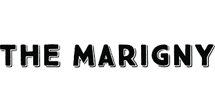 Text that reads 'The Marigny' in bold, black letters.