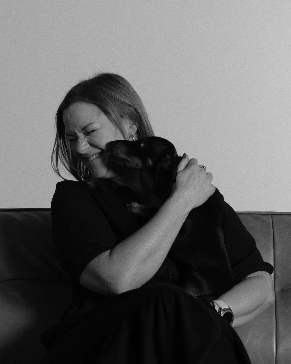 Amy with the office dog