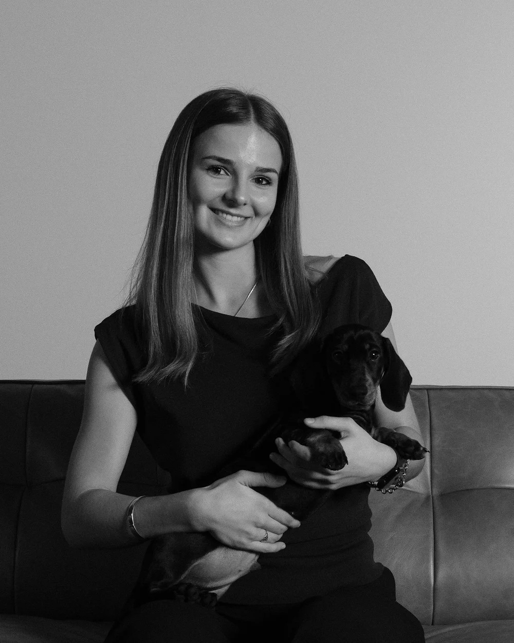 Bree with the office dog