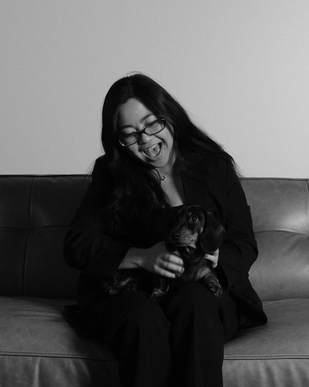 Jozie with the office dog