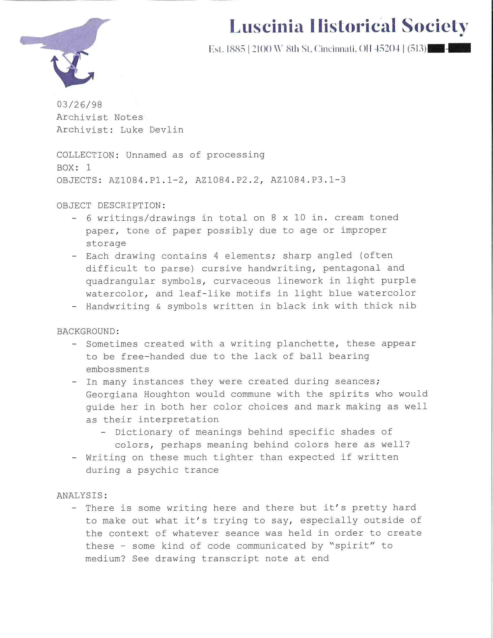 Object #AZ.LD98.AN1.1 (copy). Original object kept in offsite storage, color photocopy made 2025. 