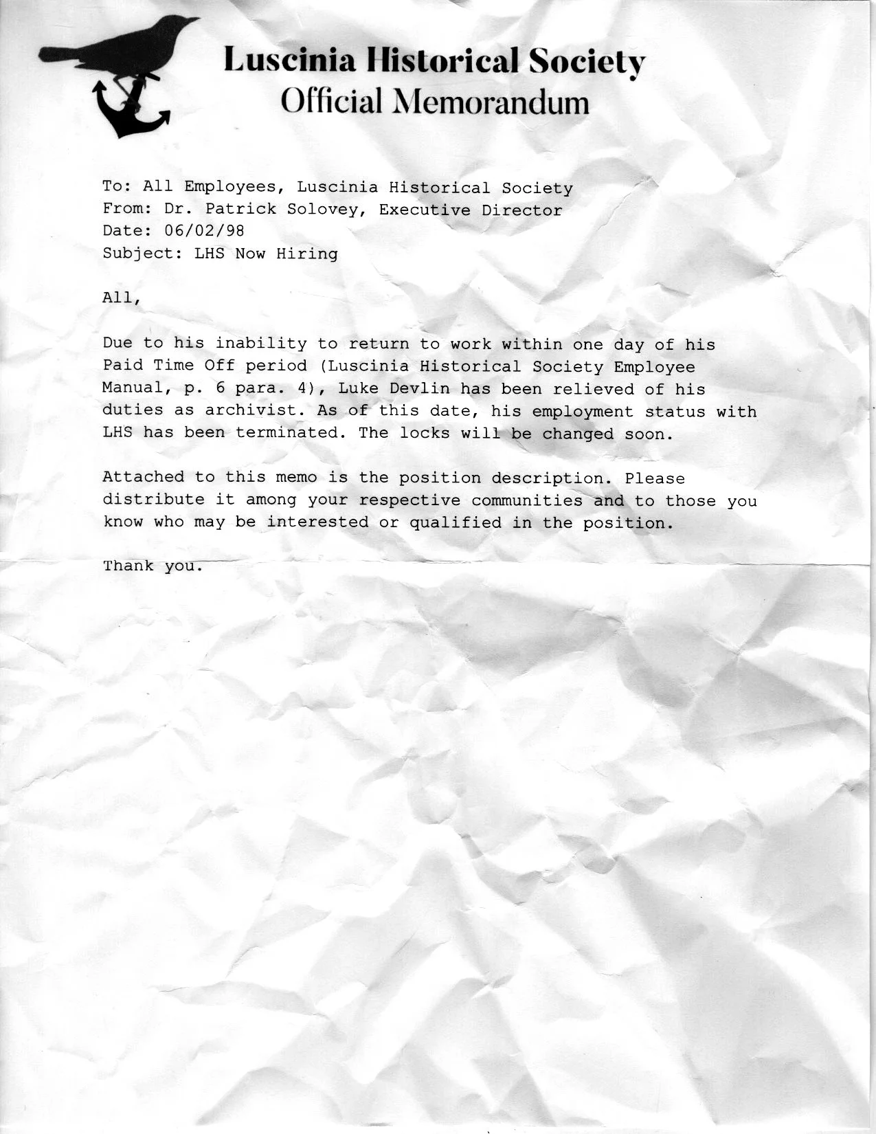 Object #AZ.ME98.6 (copy). Original object kept in offsite storage, photocopy made 2025